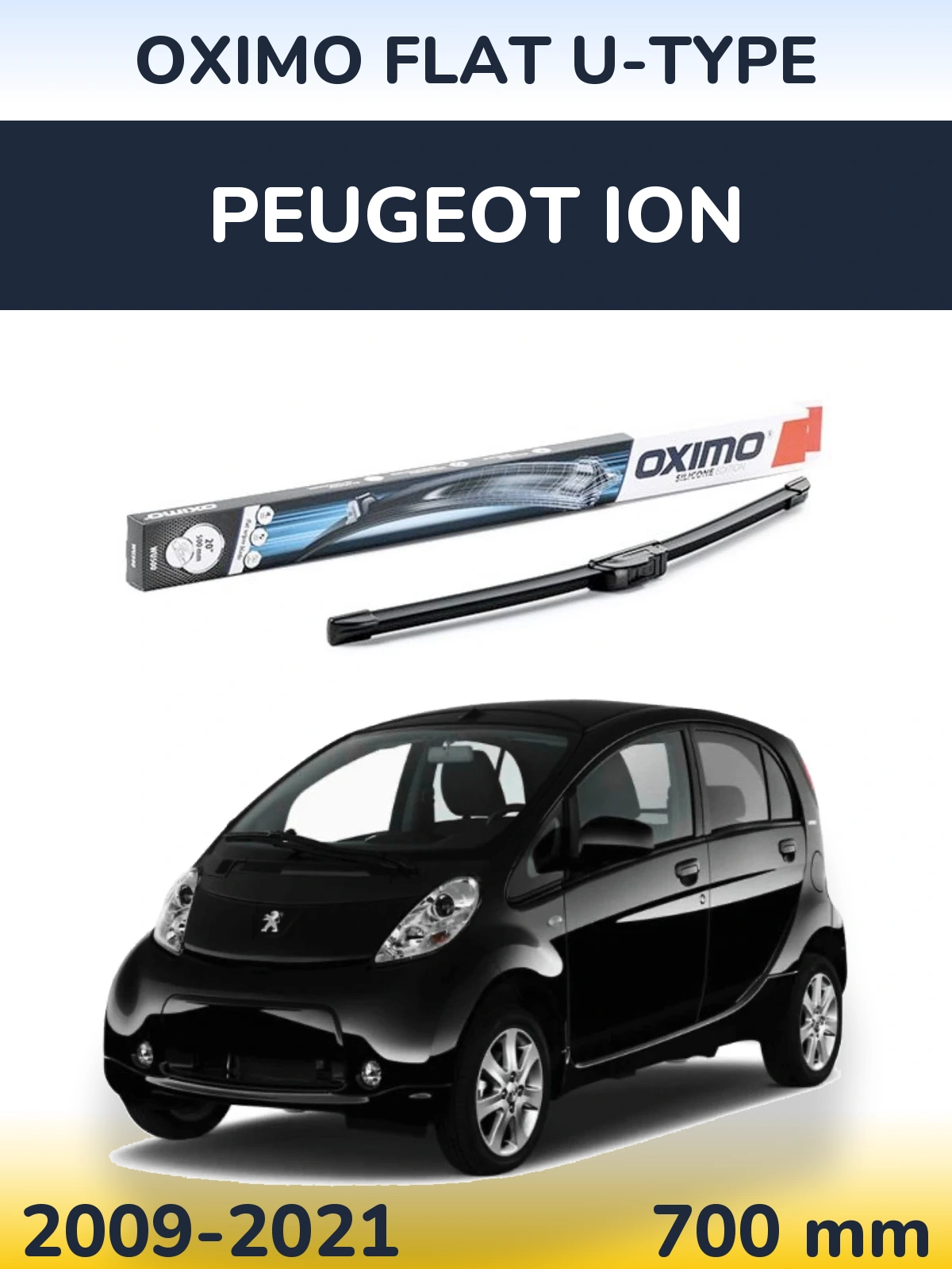 Przednia wycieraczka Oximo Flat U-type 700 mm do Peugeot iOn 2009-2021