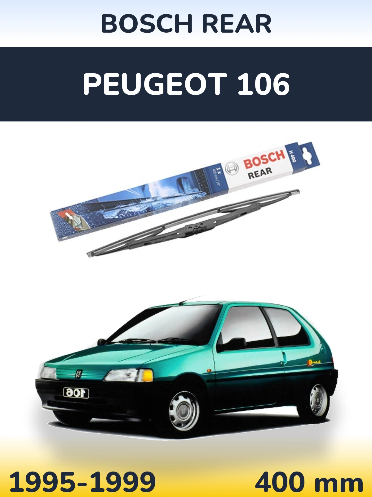 Задний дворник BOSCH Rear 400 мм для Peugeot 106 1995-1999