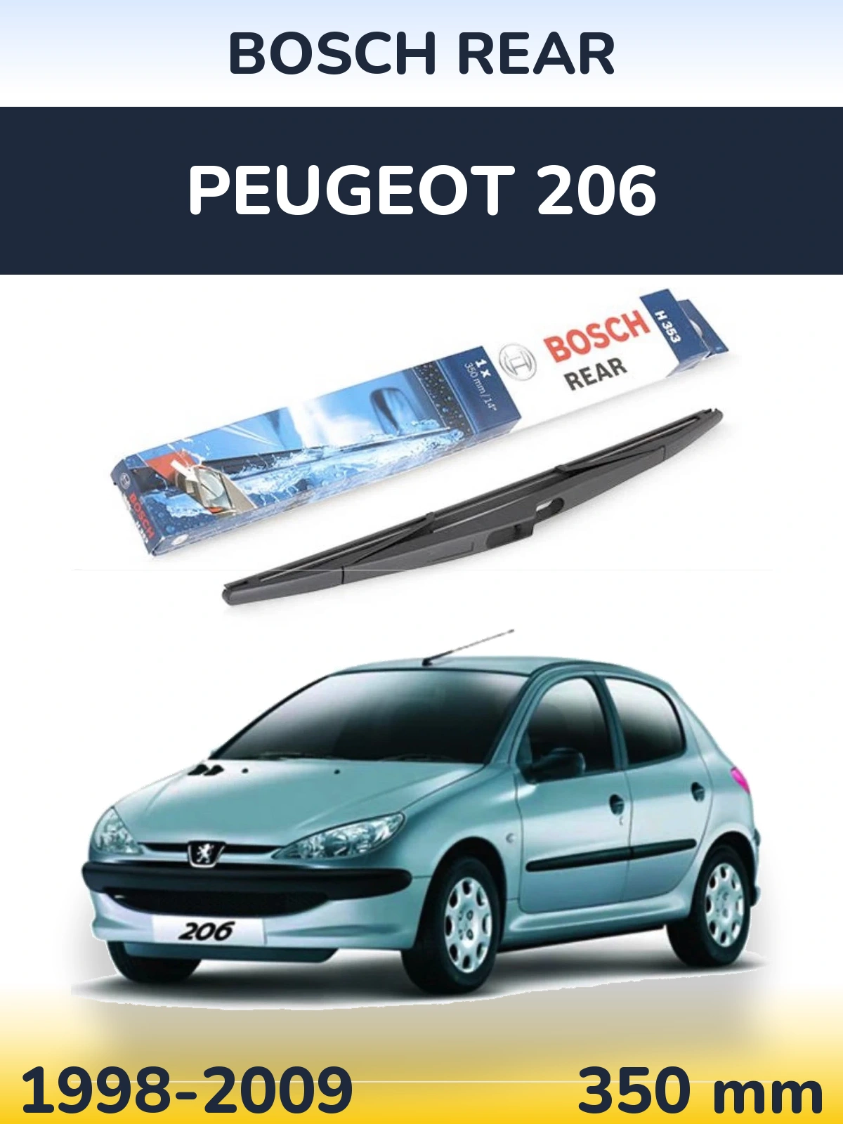 Tylna wycieraczka BOSCH Rear 350 mm do Peugeot 206 1998-2009