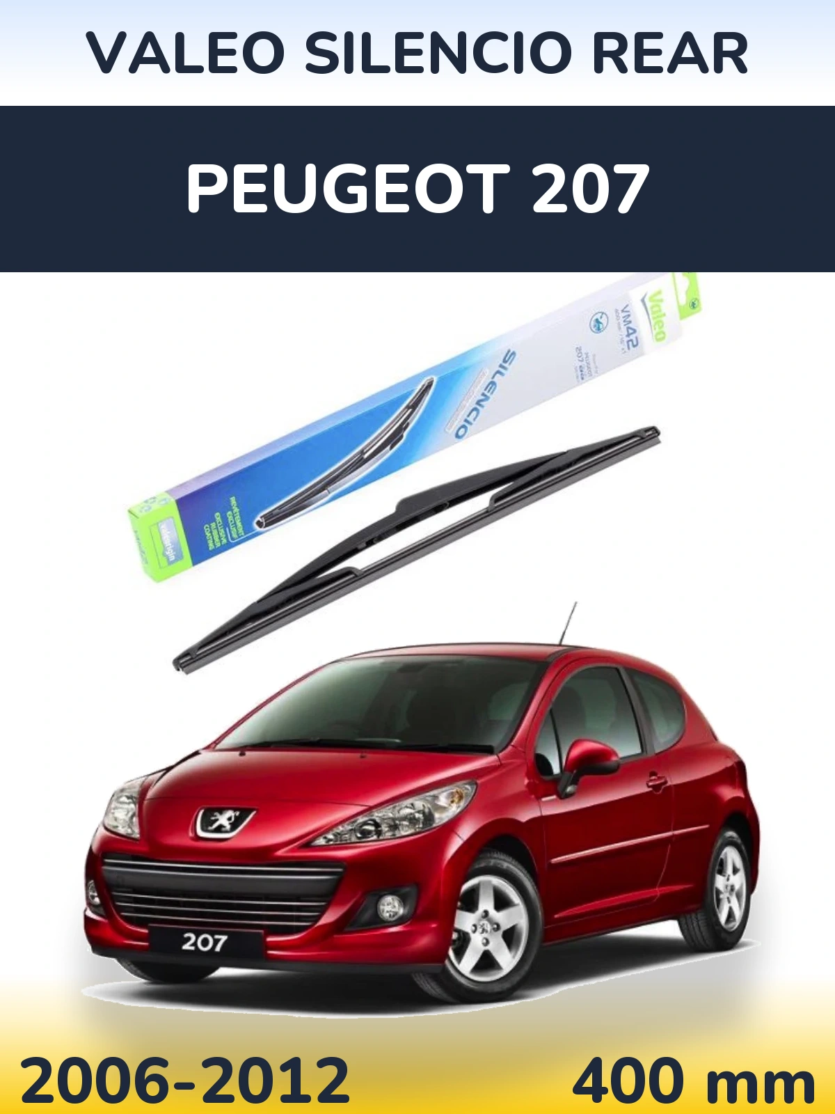 Задний дворник Valeo Silencio Rear 400 мм для Peugeot 207 2006-2012