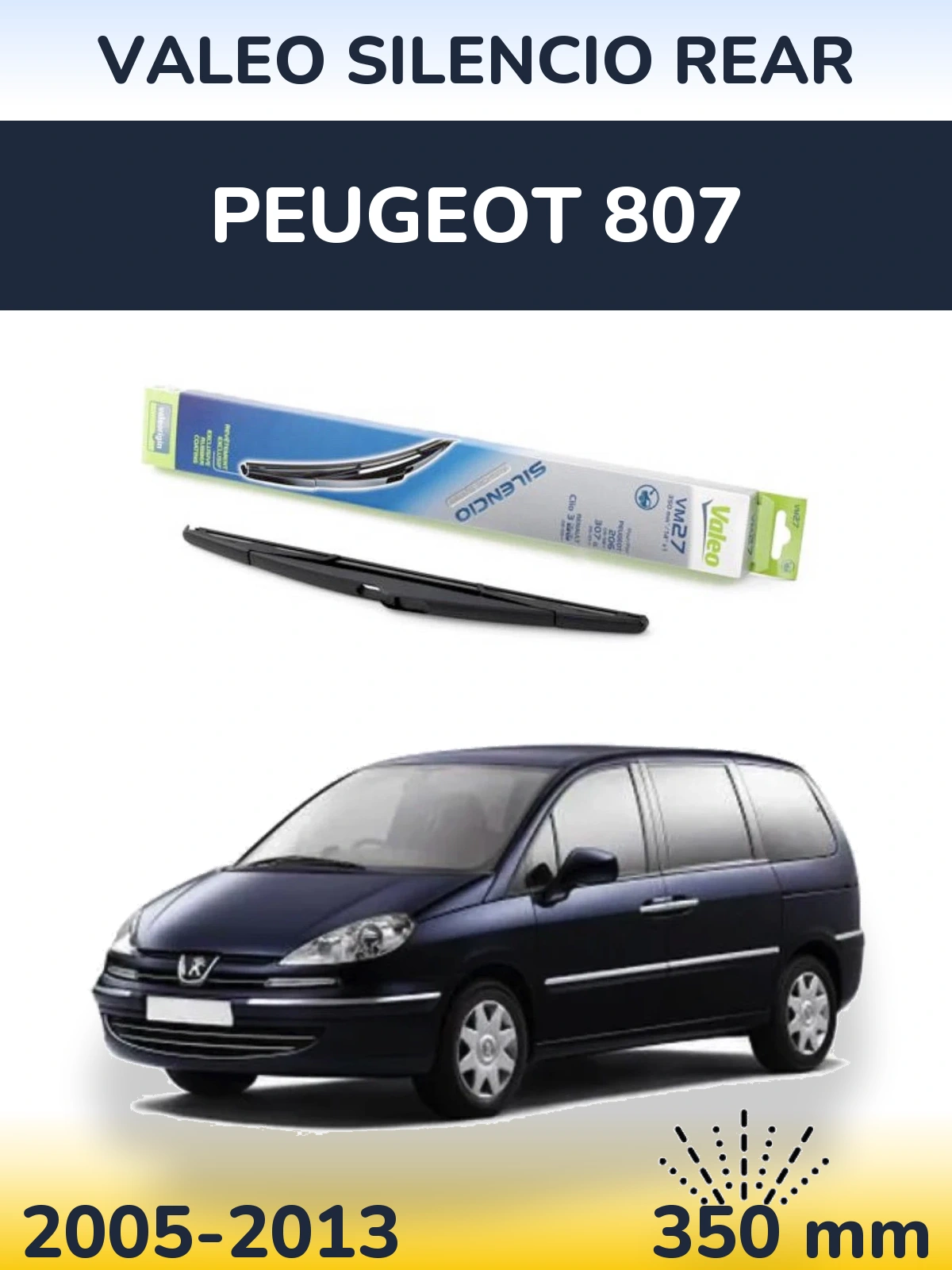 Tylna wycieraczka Valeo Silencio Rear 350 mm do Peugeot 807 2005-2013