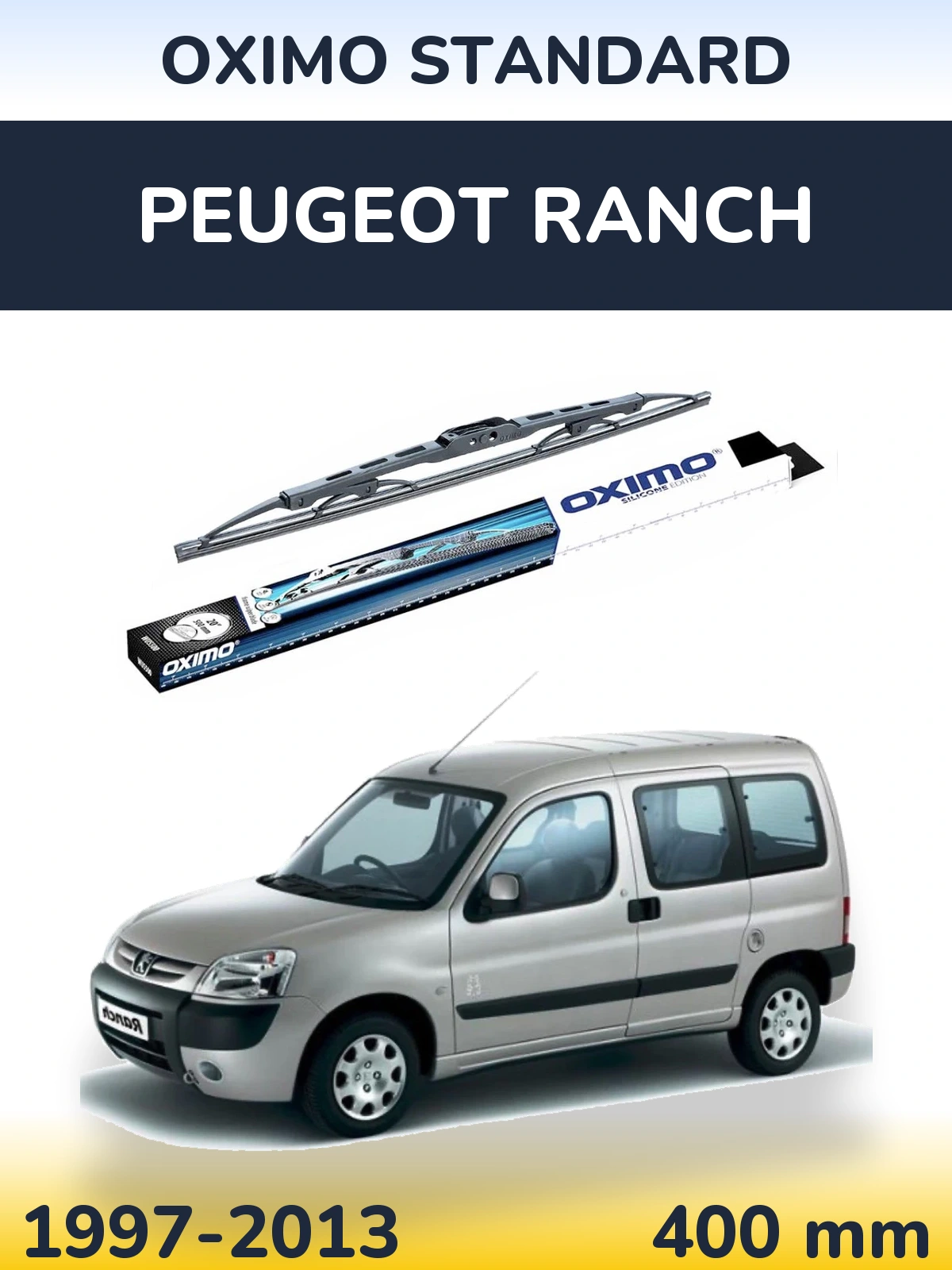 Tylna wycieraczka Oximo Standard 400 mm do Peugeot Ranch 1997-2013