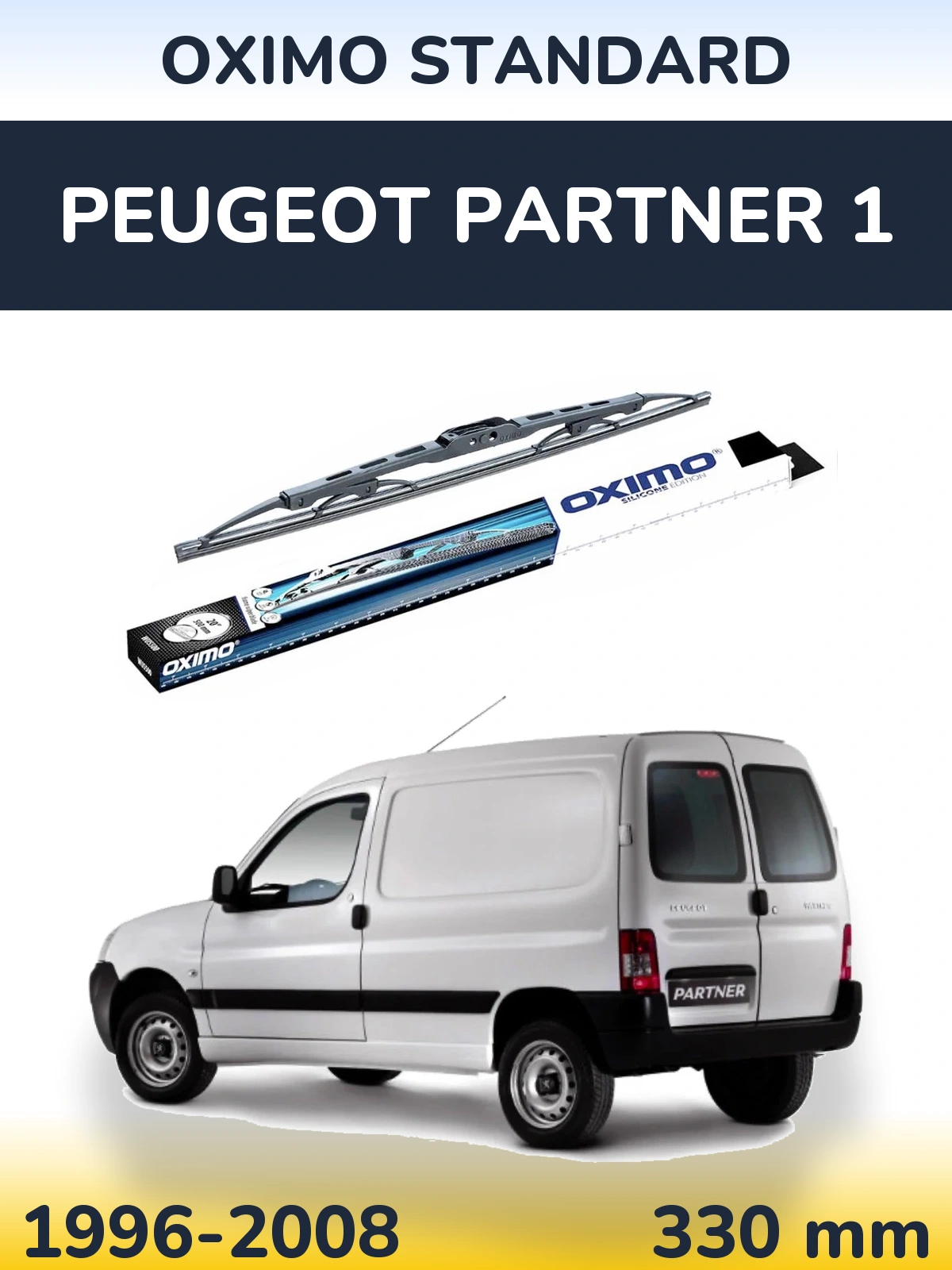 Rear wiper blade Oximo Standard 325 mm for Peugeot Partner 1 1996-2008