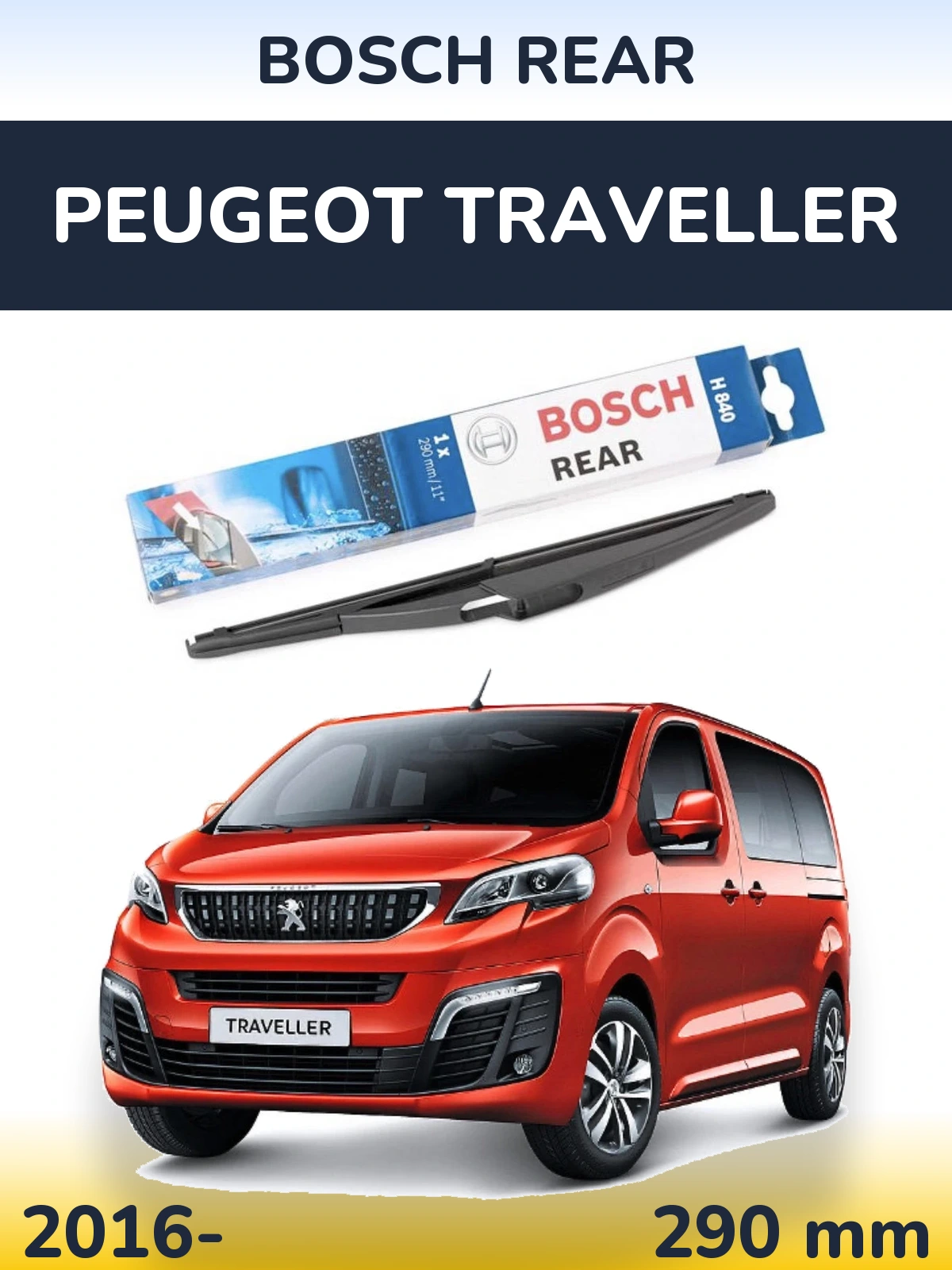 Tylna wycieraczka BOSCH Rear 290 mm do Peugeot Traveller 2016-2026