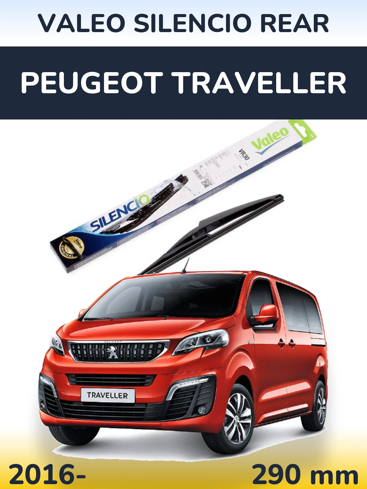 Tylna wycieraczka Valeo Silencio Rear 290 mm do Peugeot Traveller 2016-2026