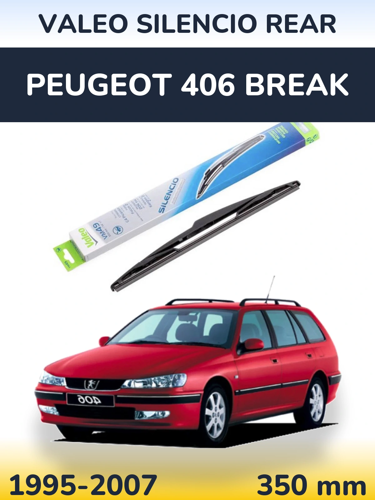 Tylna wycieraczka Valeo Silencio Rear 350 mm do Peugeot 406 Break 1995-2007