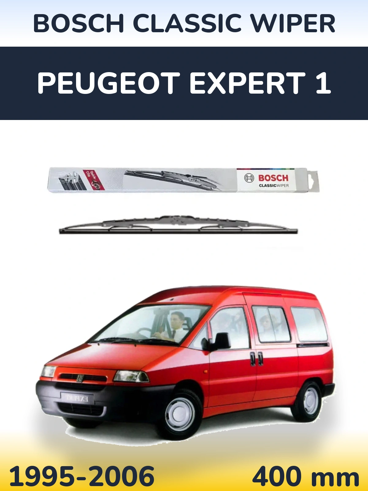 Tylna wycieraczka BOSCH Classic Wiper 400 mm do Peugeot Expert 1 1995-2006