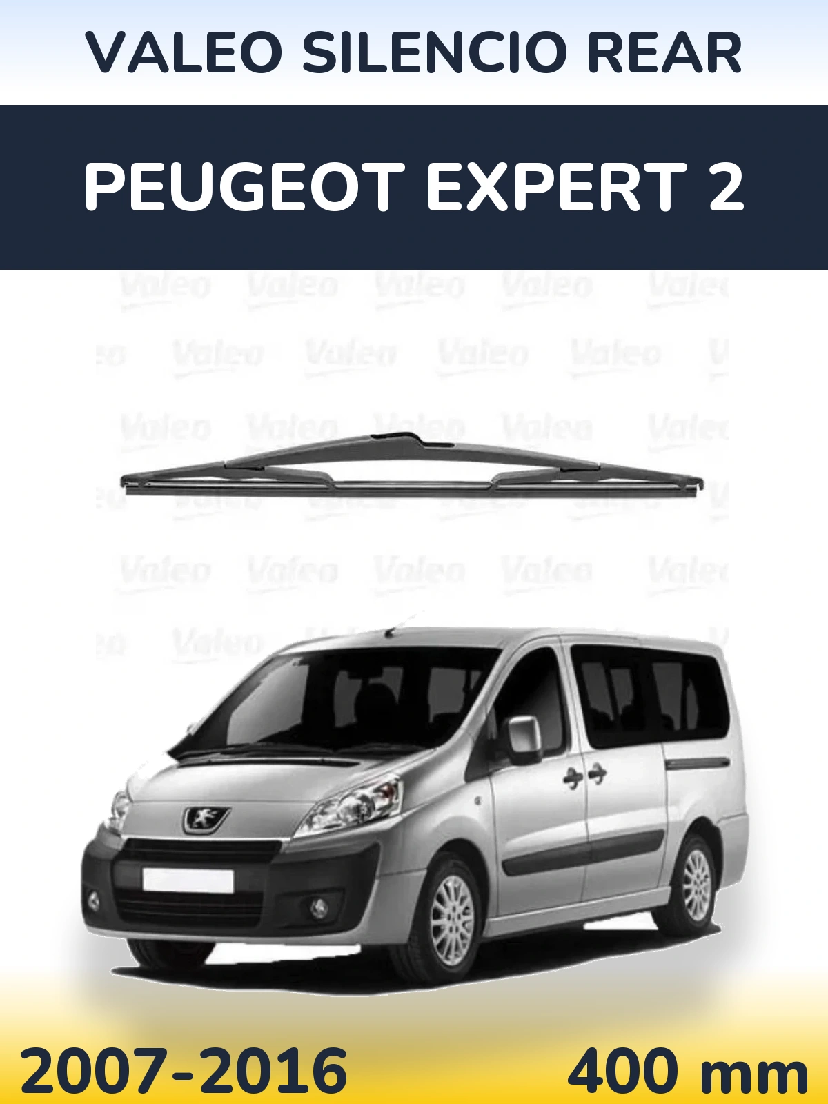 Rear wiper blade Valeo Silencio Rear 400 mm for Peugeot Expert 2 2007-2016