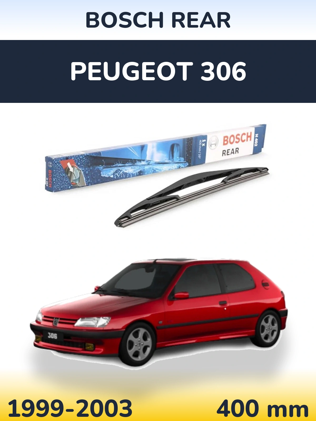 Tylna wycieraczka BOSCH Rear 400 mm do Peugeot 306 1999-2003