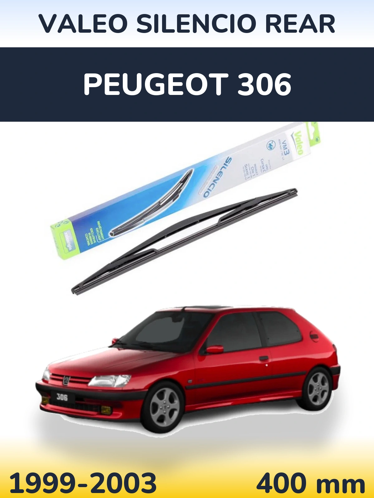 Tylna wycieraczka Valeo Silencio Rear 400 mm do Peugeot 306 1999-2003