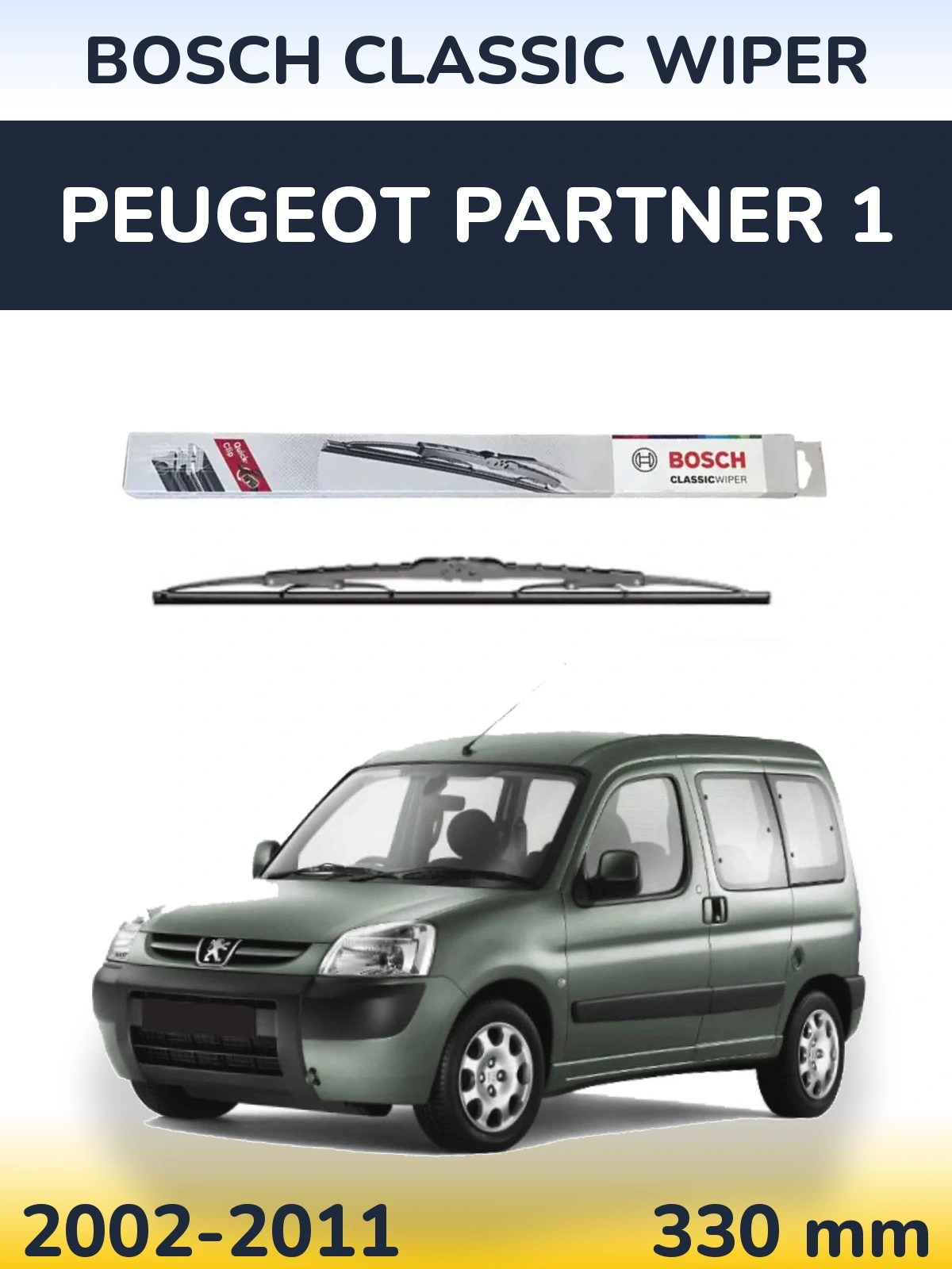 Tylna wycieraczka BOSCH Classic Wiper 340 mm do Peugeot Partner 1 2002-2011