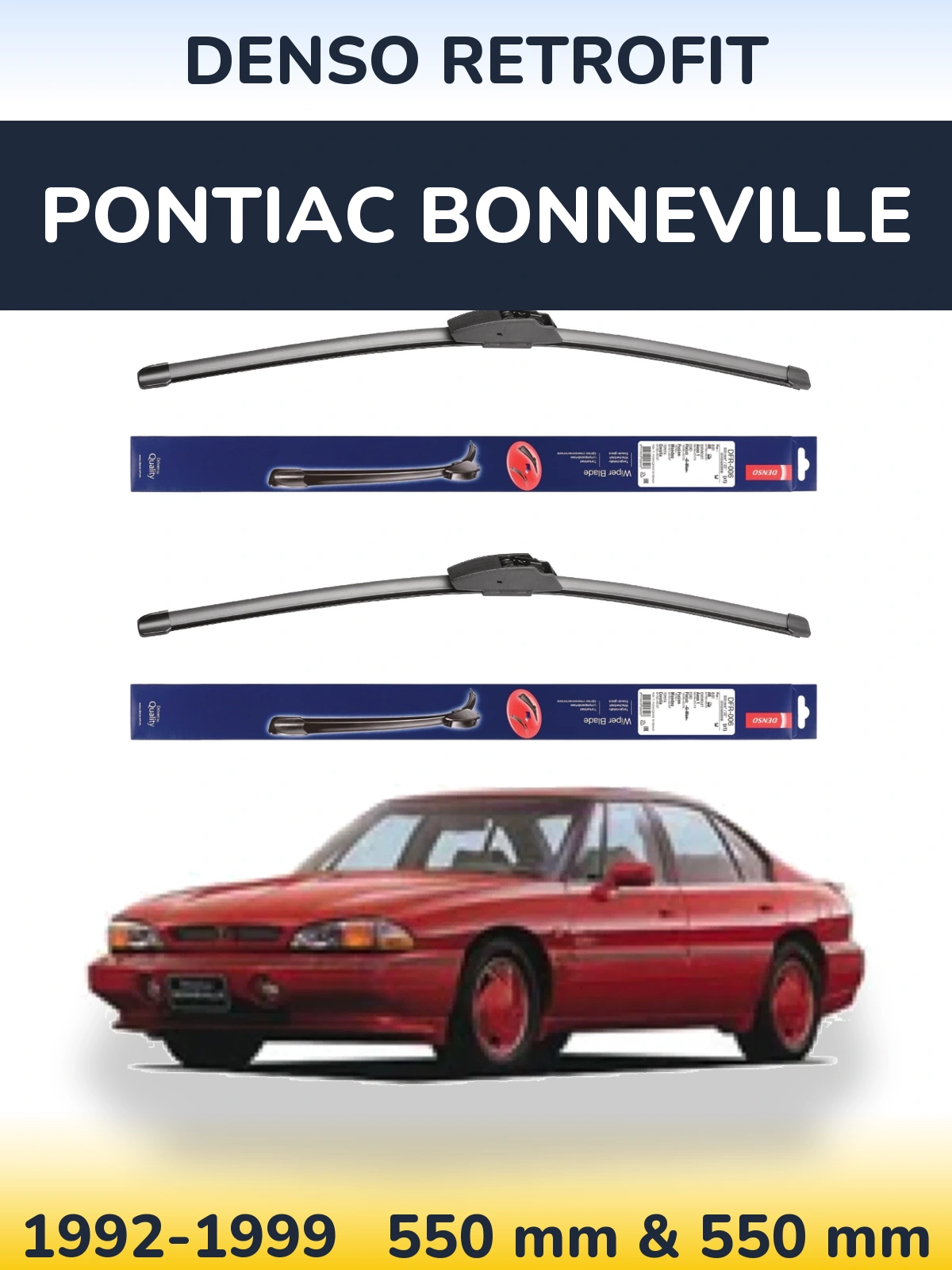 Комплект передних дворников Denso Retrofit 550 & 550 мм для Pontiac Bonneville 1992-1999