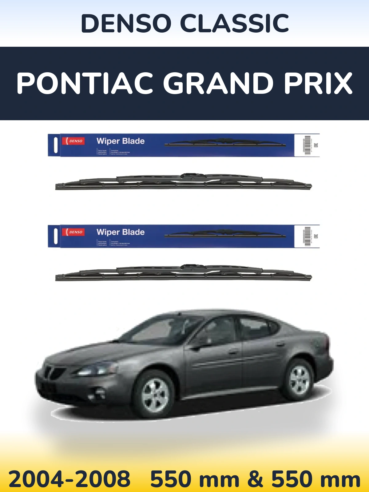 Komplet przednich wycieraczek Denso Classic 550 & 550 mm do Pontiac Grand Prix 2004-2008