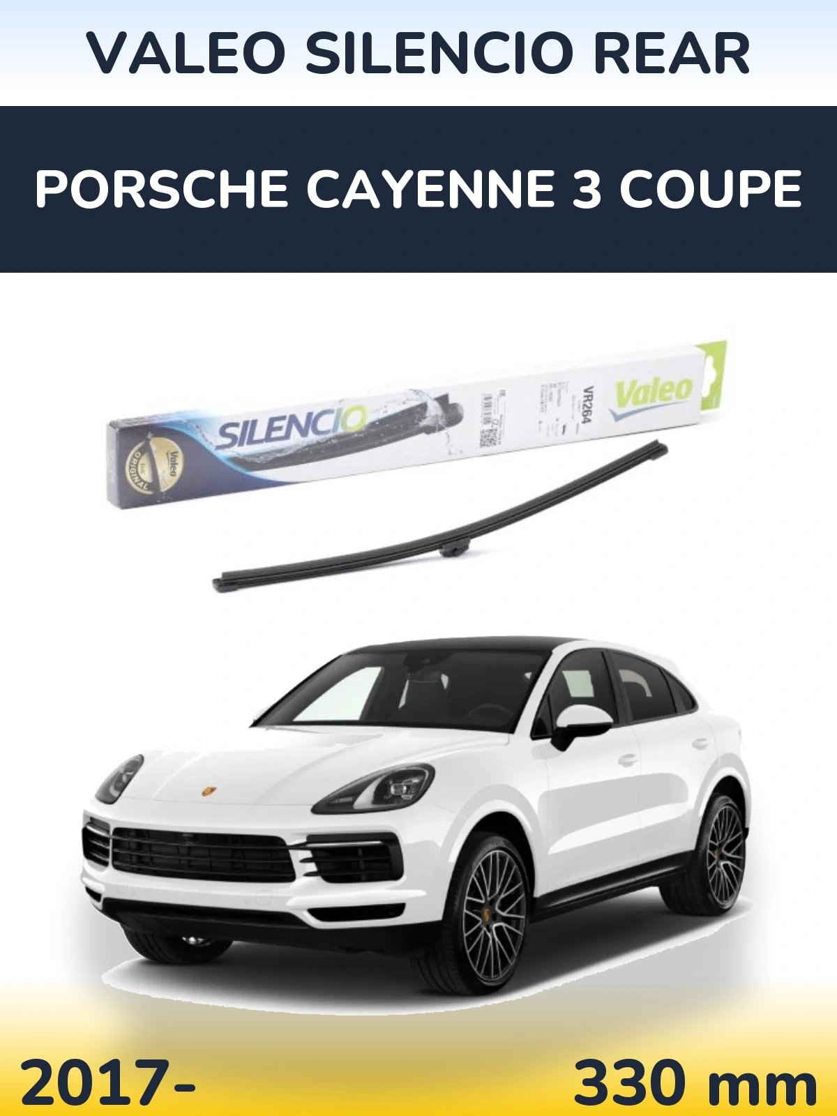 Tylna wycieraczka Valeo Silencio Rear 320 mm do Porsche Cayenne 3 Coupe 2017-2026