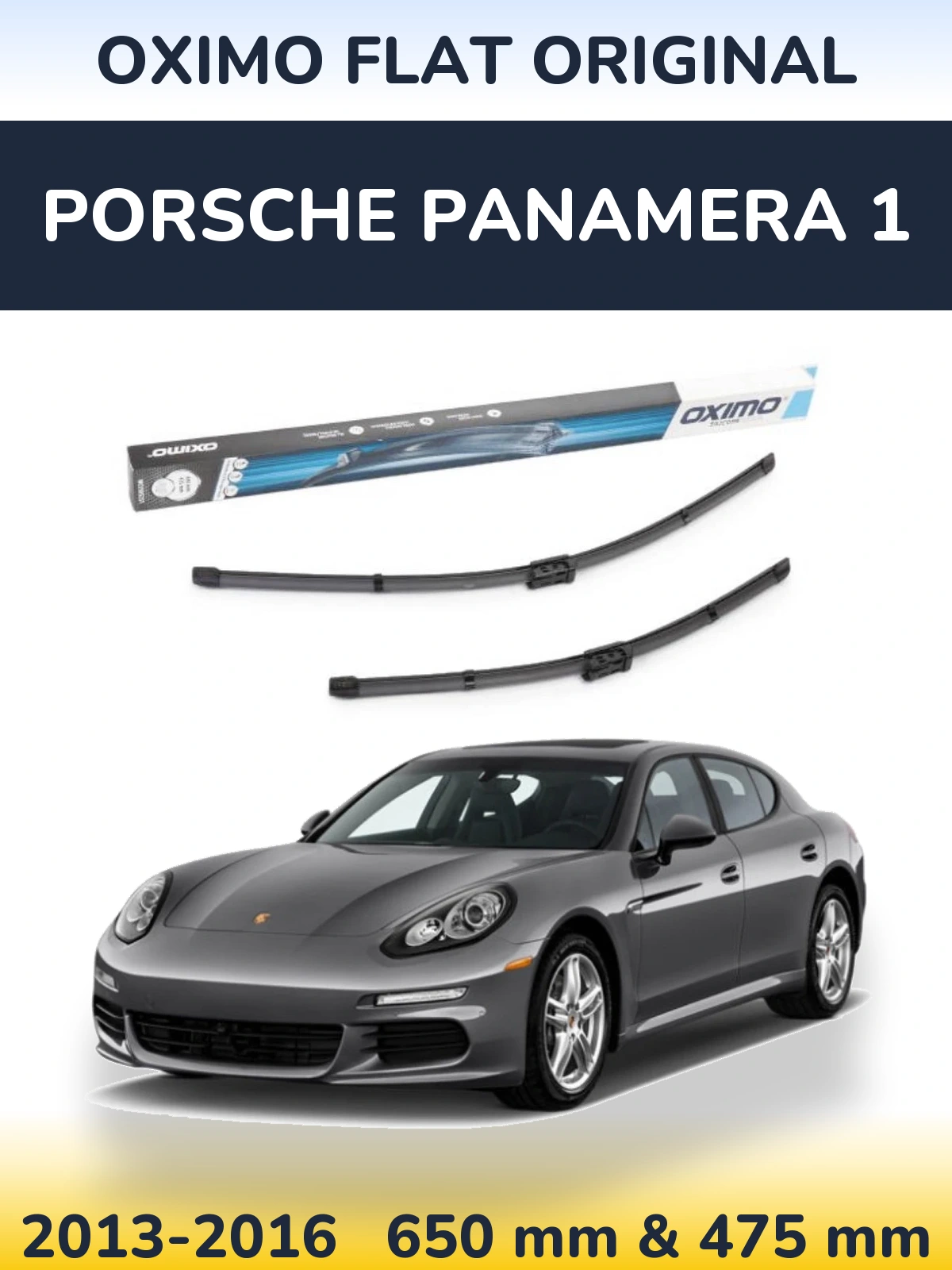 Komplet przednich wycieraczek Oximo Flat Original 650 & 475 mm do Porsche Panamera 1 2013-2016