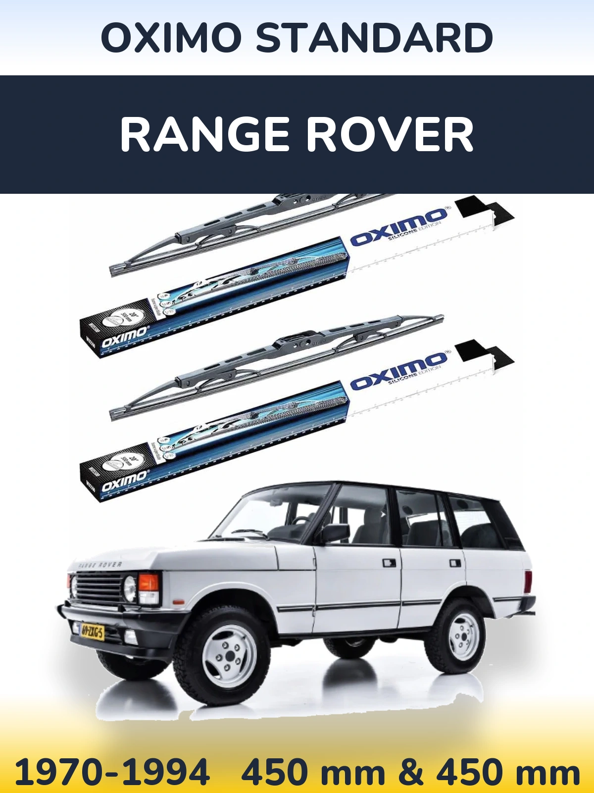 Комплект передних дворников Oximo Standard 450 & 450 мм для Range Rover  1970-1994