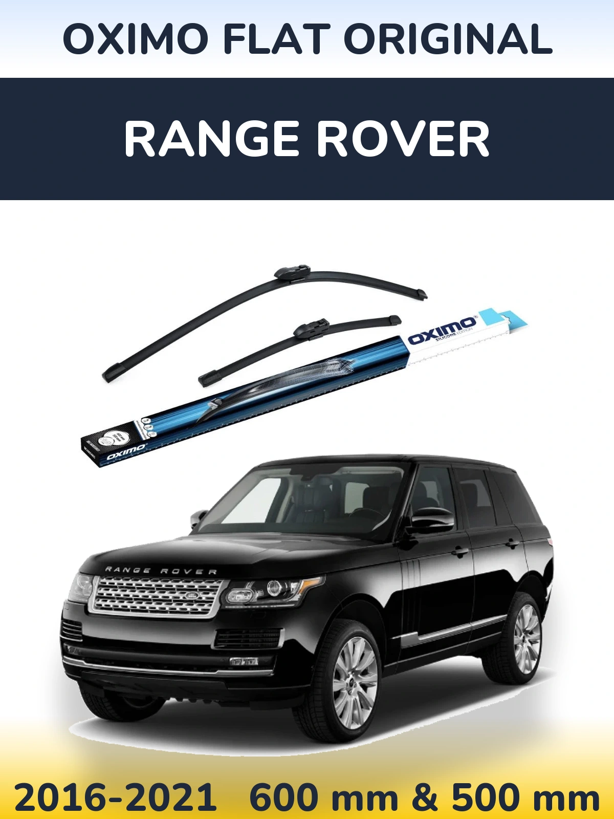 Комплект передних дворников Oximo Flat Original 600 & 500 мм для Range Rover  2016-2021