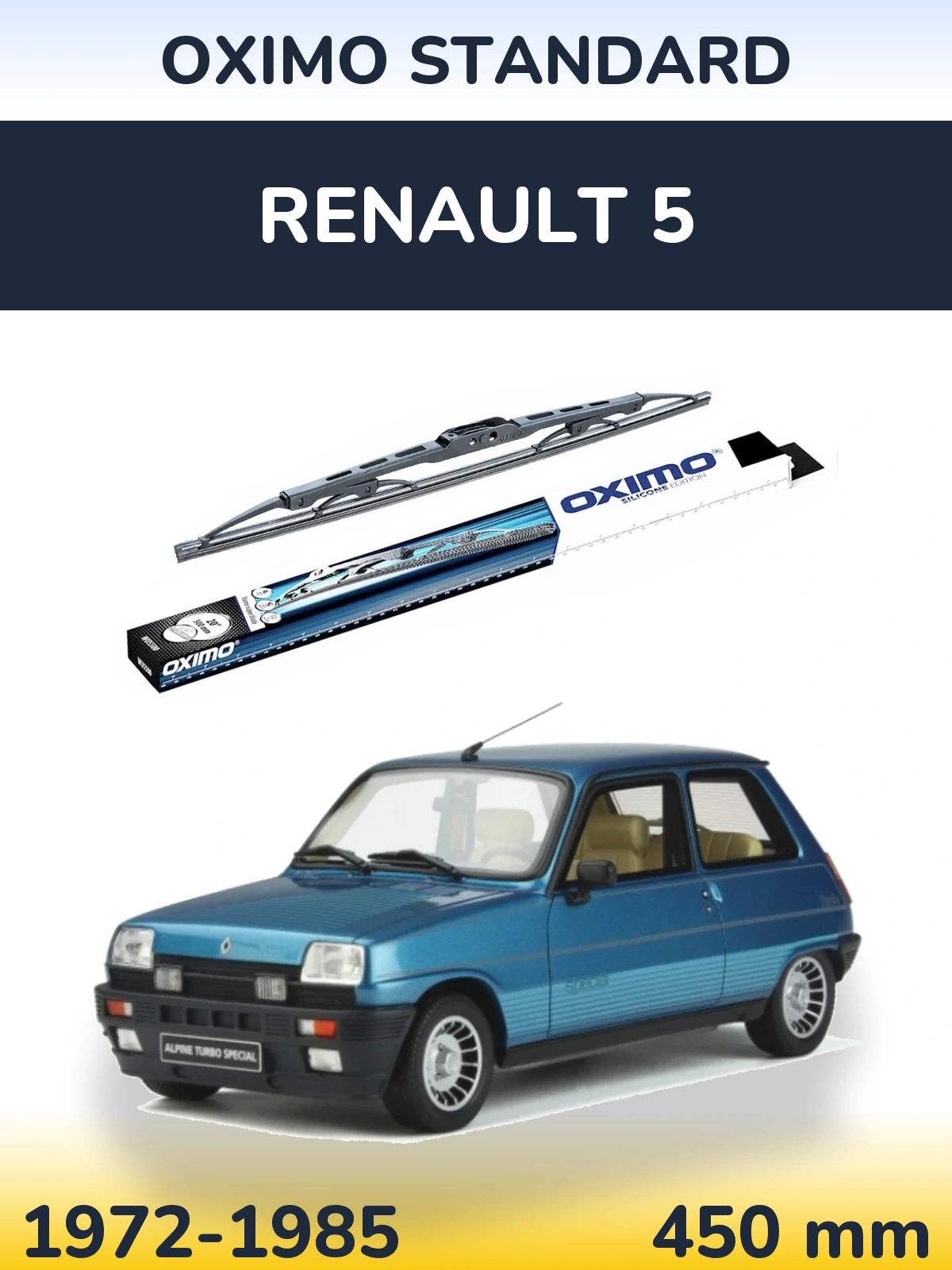 Tylna wycieraczka Oximo Standard 450 mm do Renault 5 1972-1985