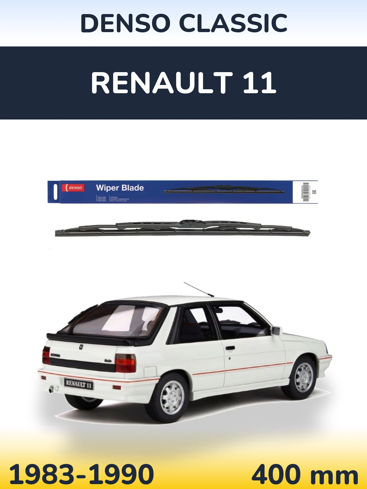 Задний дворник Denso Classic 400 мм для Renault 11 1983-1990