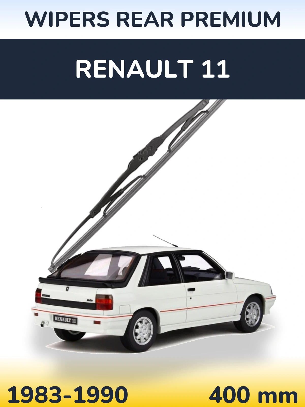 Rear wiper blade WIPERS REAR PREMIUM 400 mm for Renault 11 1983-1990