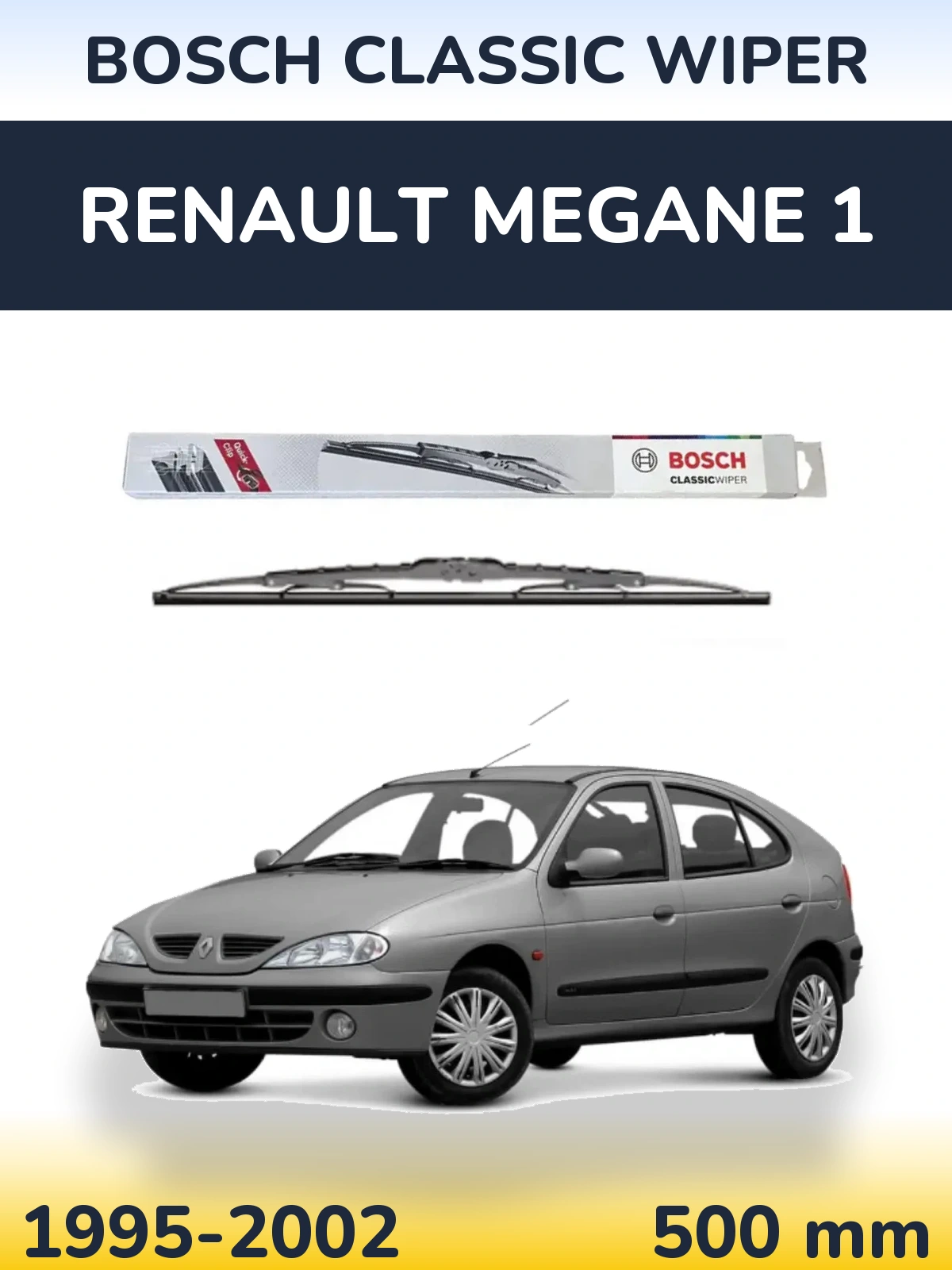 Задний дворник BOSCH Classic Wiper 500 мм для Renault Megane 1 1995-2002
