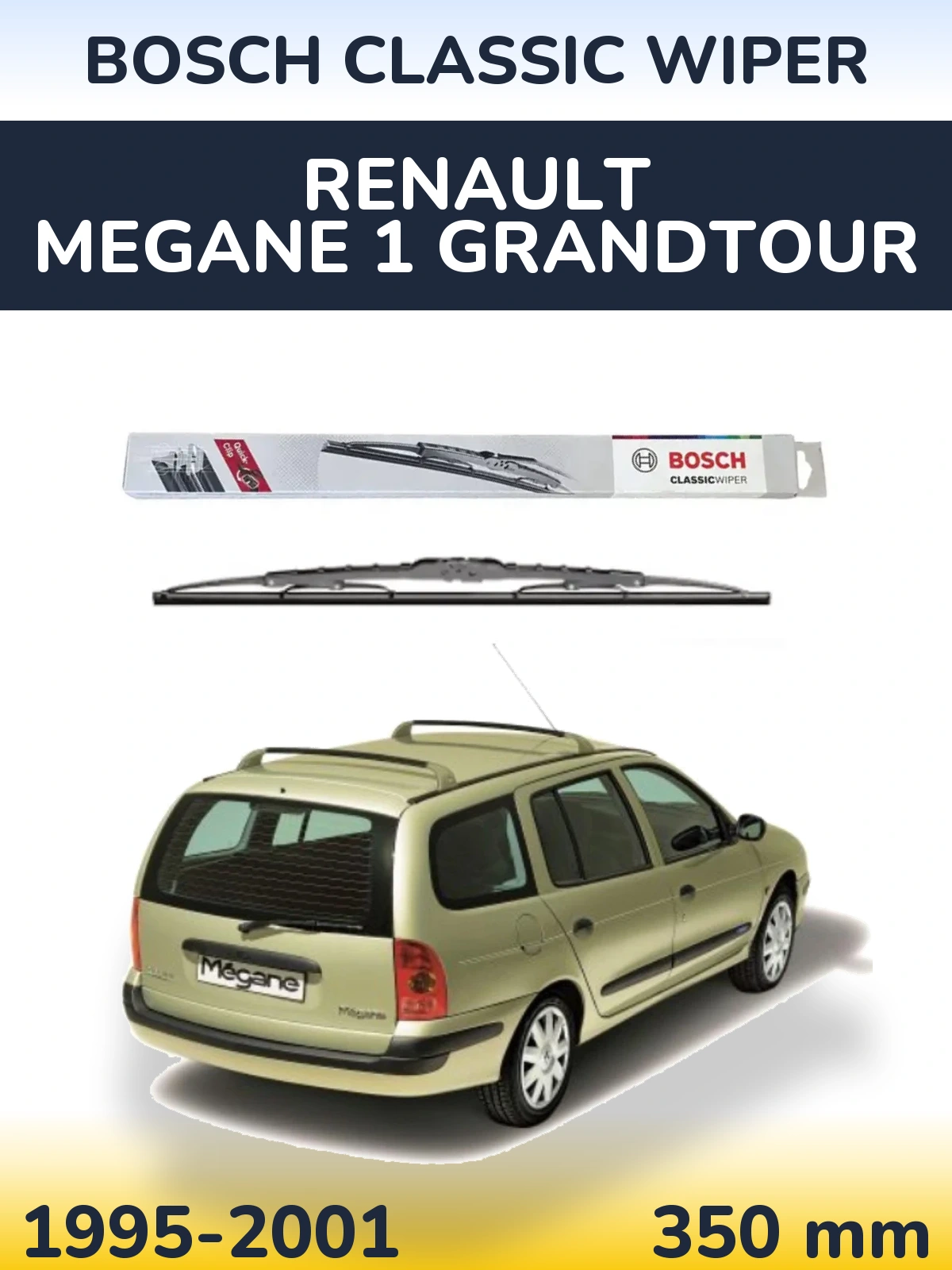Tylna wycieraczka BOSCH Classic Wiper 340 mm do Renault Megane 1 Grandtour 1995-2001