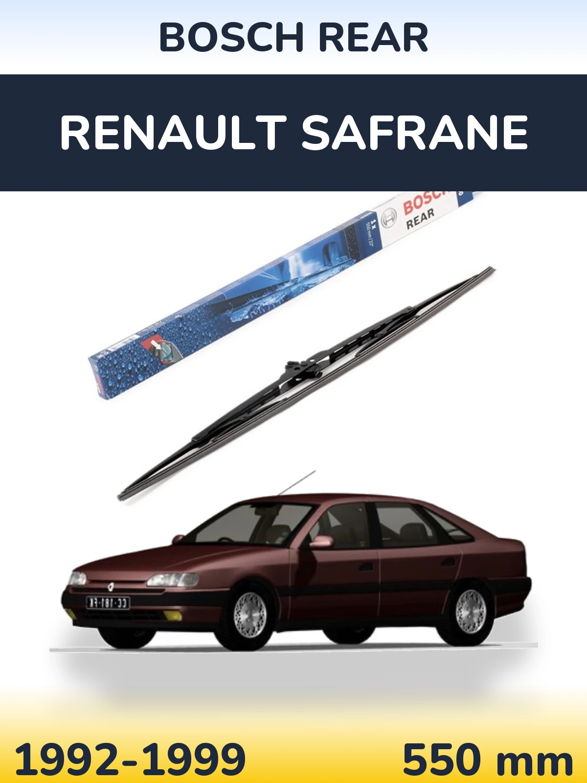 Задний дворник BOSCH Rear 550 мм для Renault Safrane 1992-1999