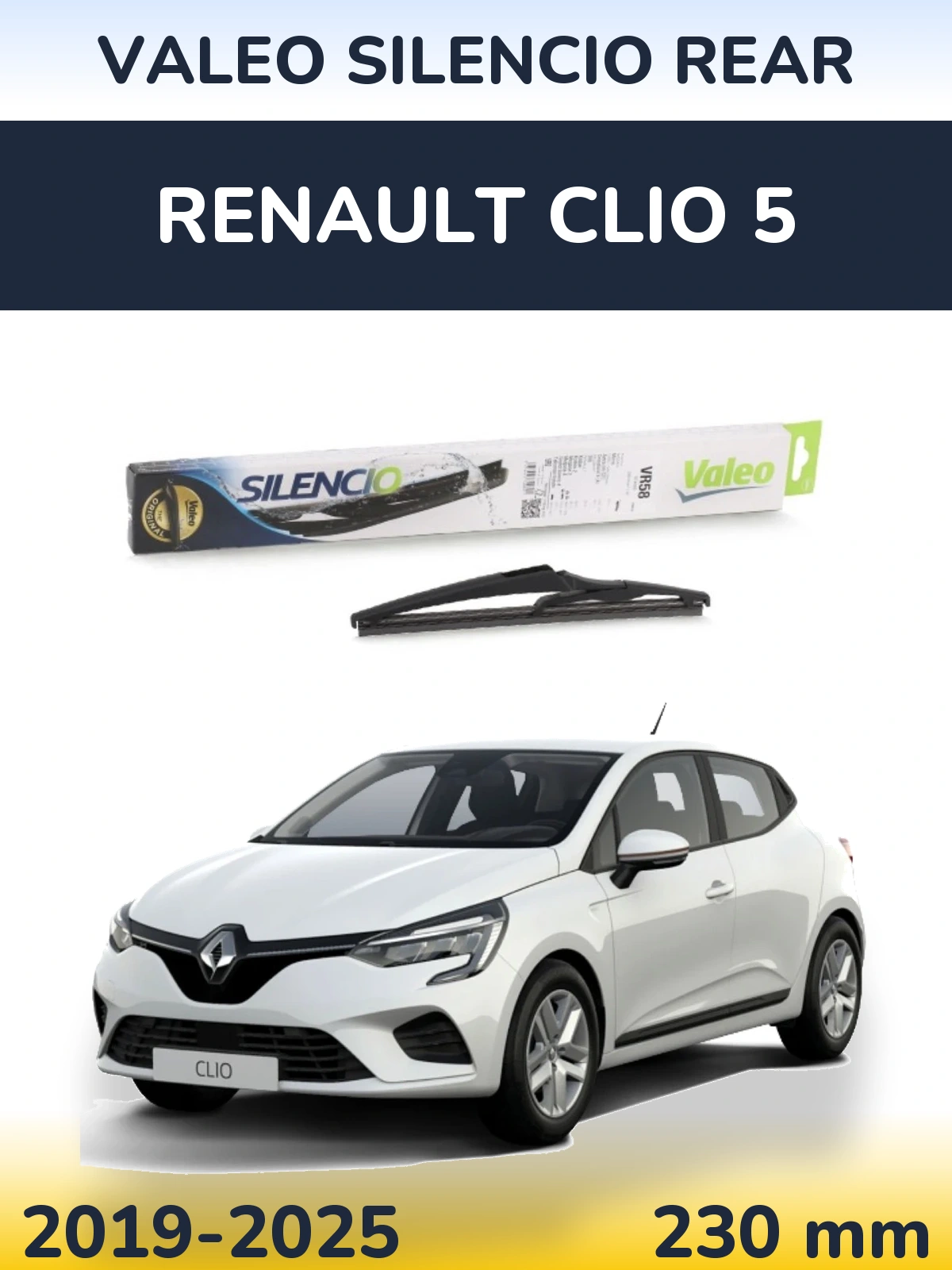Tylna wycieraczka Valeo Silencio Rear 240 mm do Renault Clio 5 2019-2025