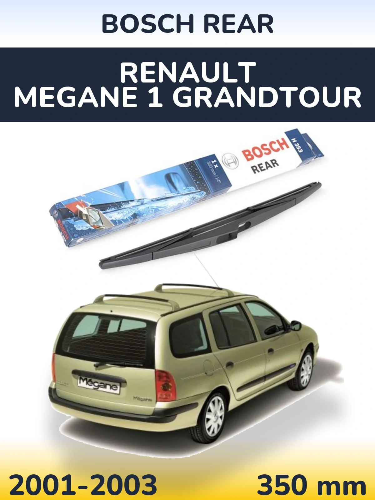 Задний дворник BOSCH Rear 350 мм для Renault Megane 1 Grandtour 2001-2003