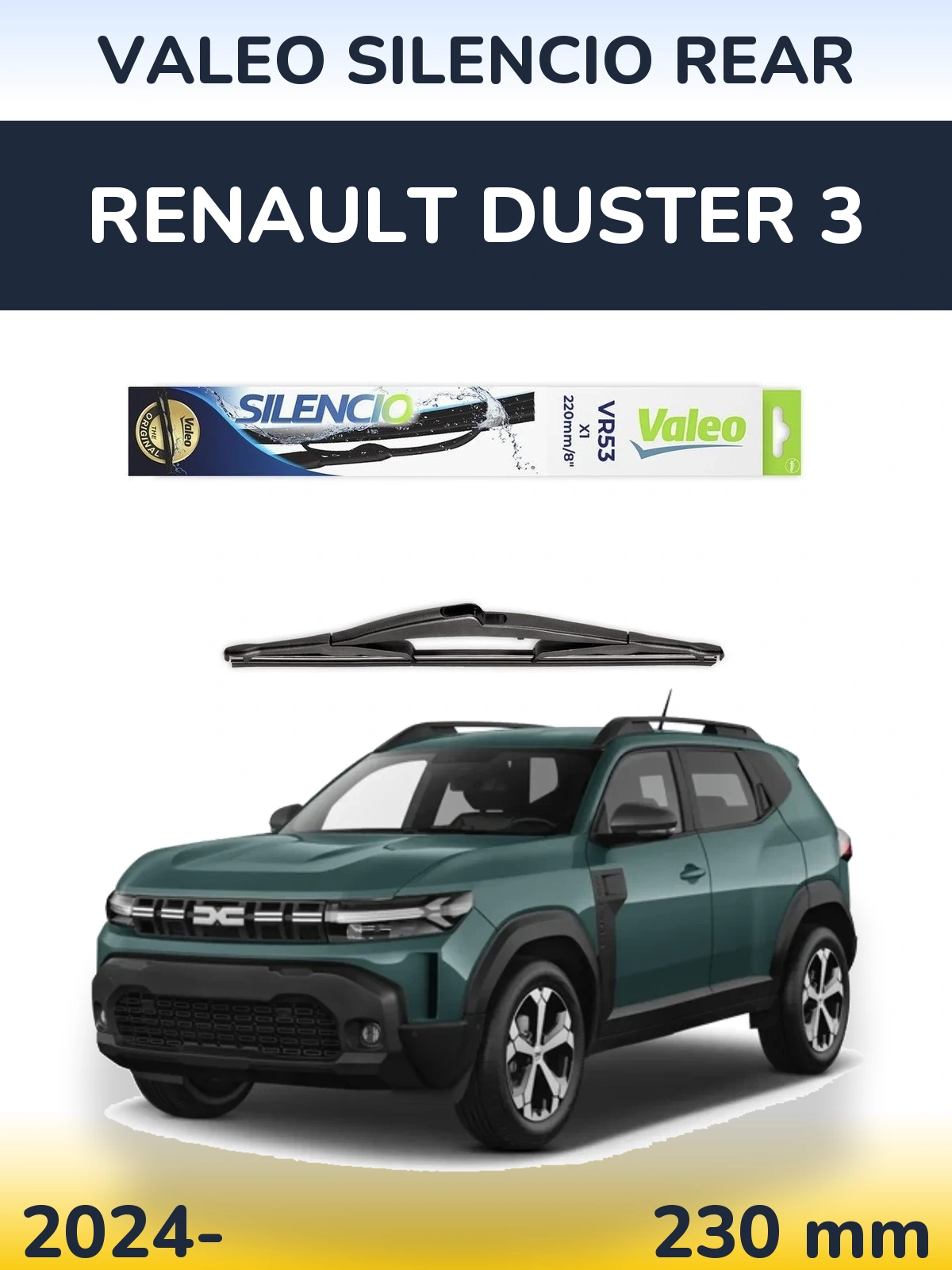 Tylna wycieraczka Valeo Silencio Rear 230 mm do Renault Duster 3 2024-2026
