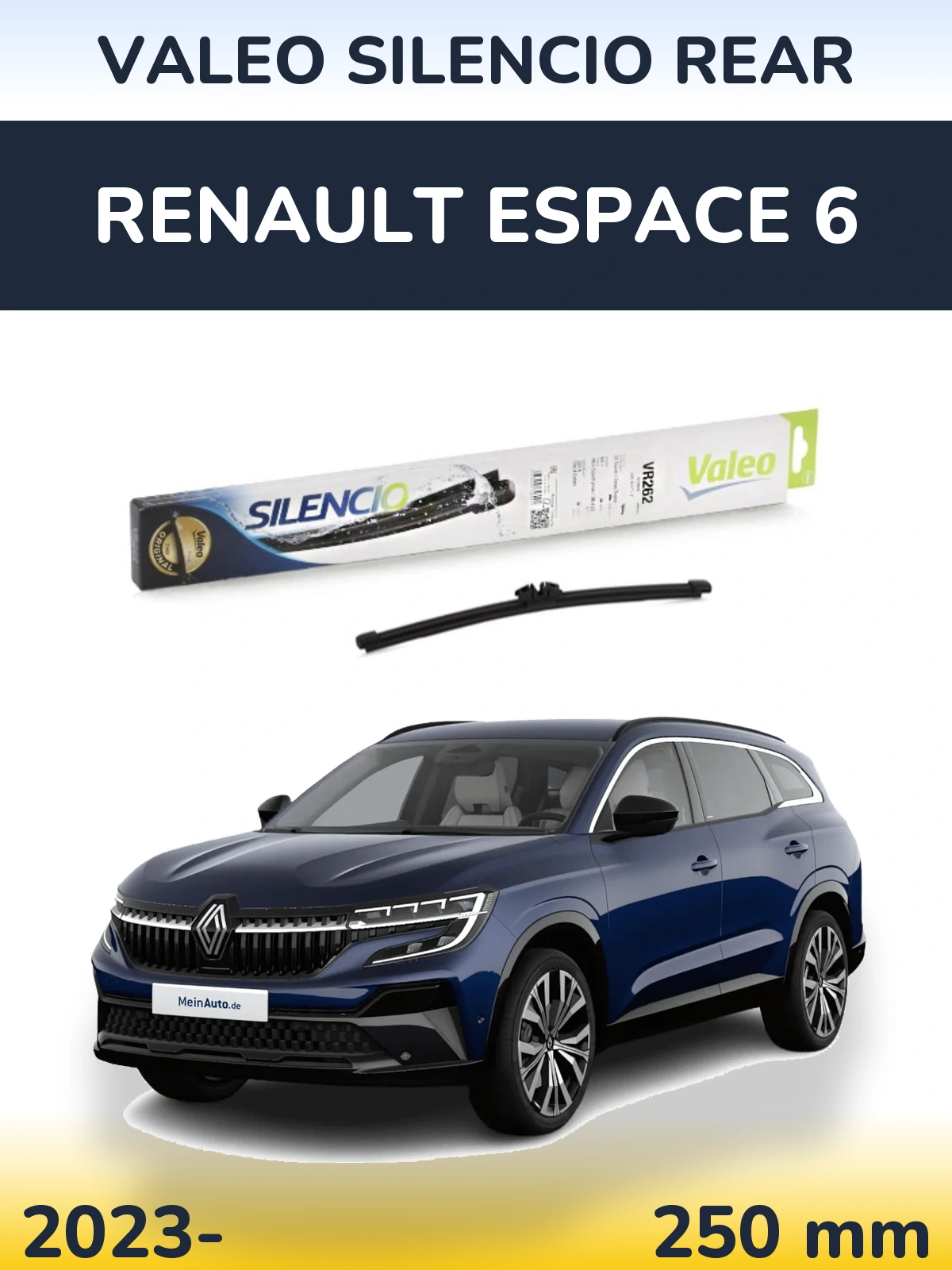 Задний дворник Valeo Silencio Rear 240 мм для Renault Espace 6 2023-2026