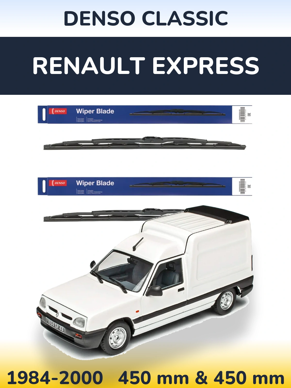 Komplet przednich wycieraczek Denso Classic 450 & 450 mm do Renault Express 1984-2000