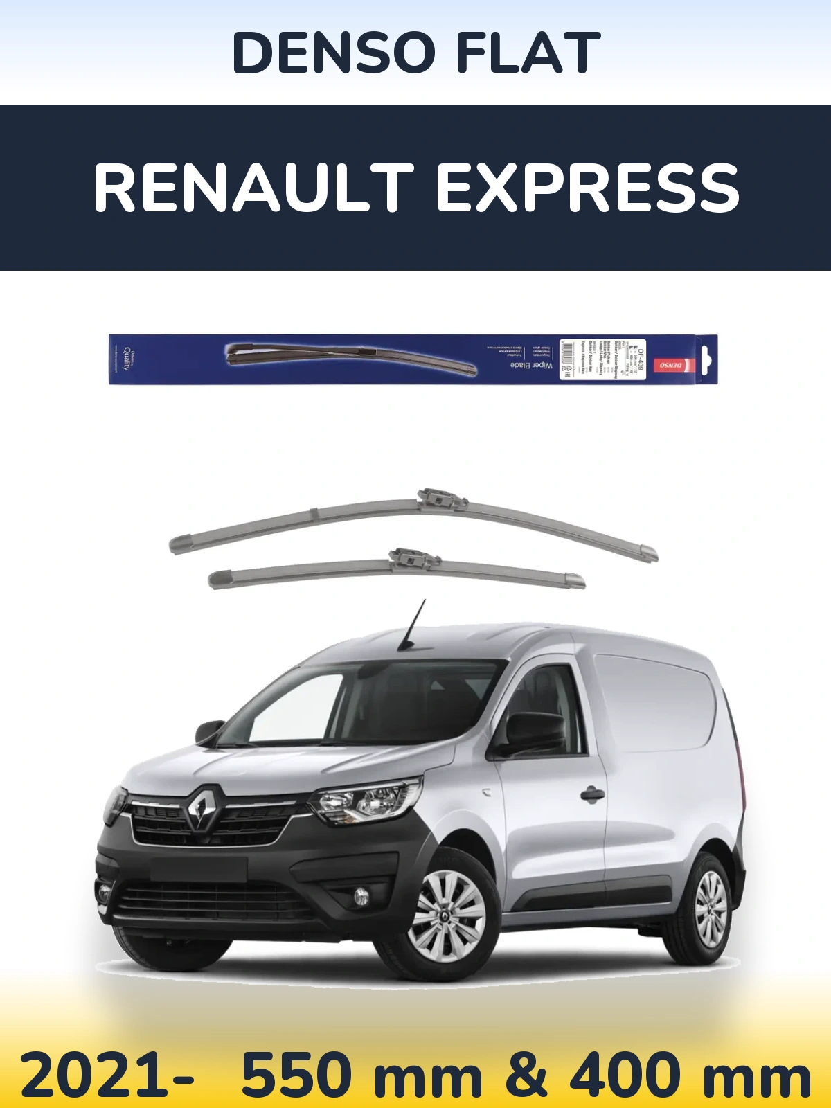 Komplet przednich wycieraczek Denso Flat 550 & 400 mm do Renault Express 2021-2026