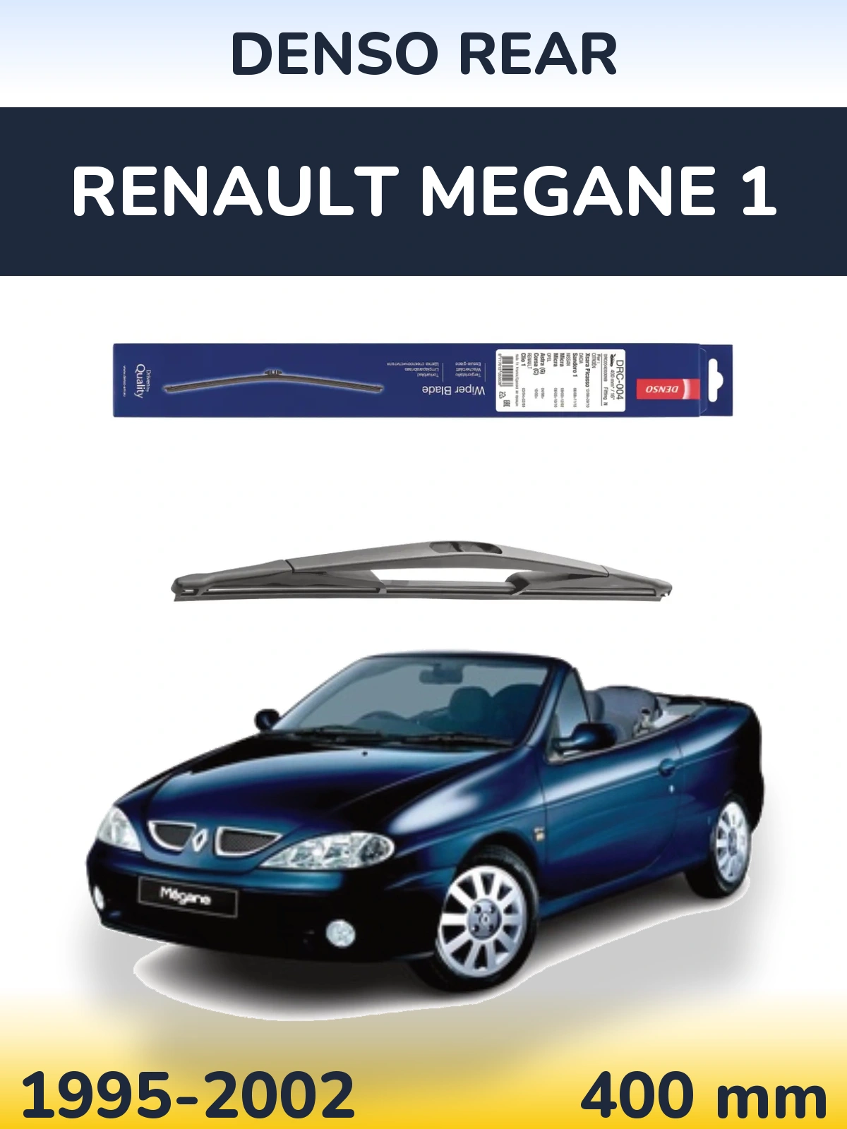 Rear wiper blade Denso Rear 400 mm for Renault Megane 1 1995-2002