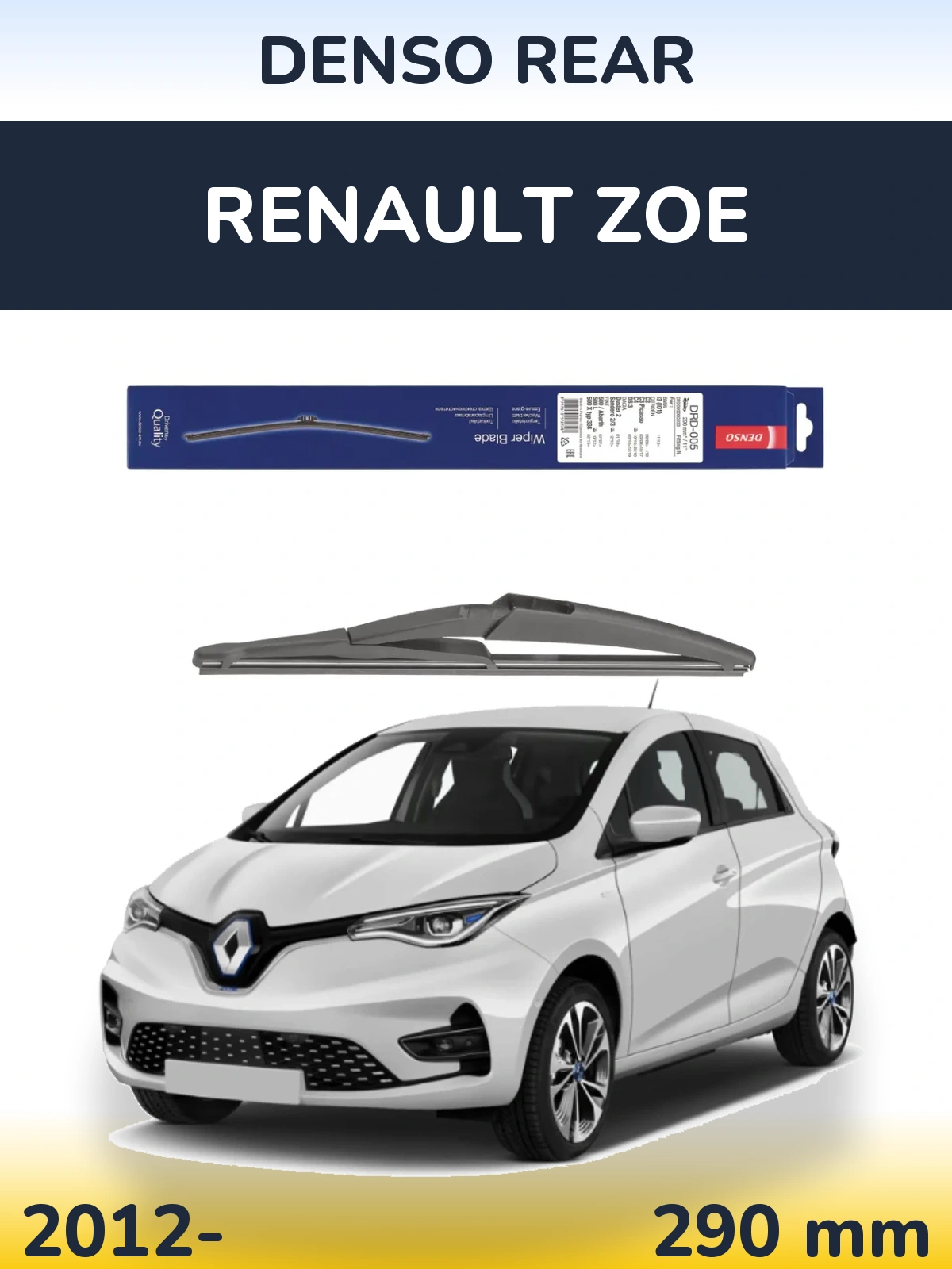 Tylna wycieraczka Denso Rear 290 mm do Renault Zoe 2012-2026