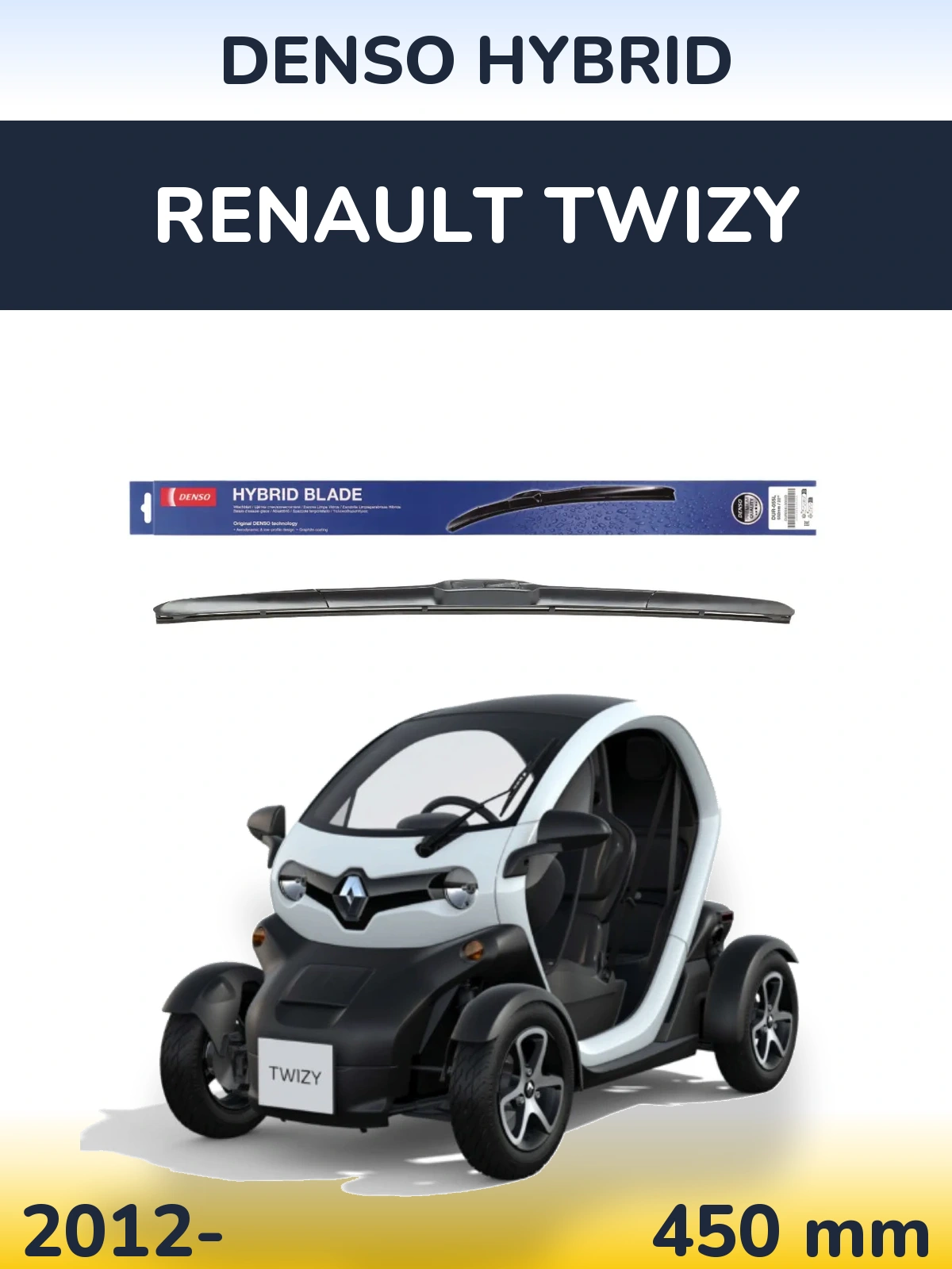 Передний дворник Denso Hybrid 450 мм для Renault Twizy 2012-2026