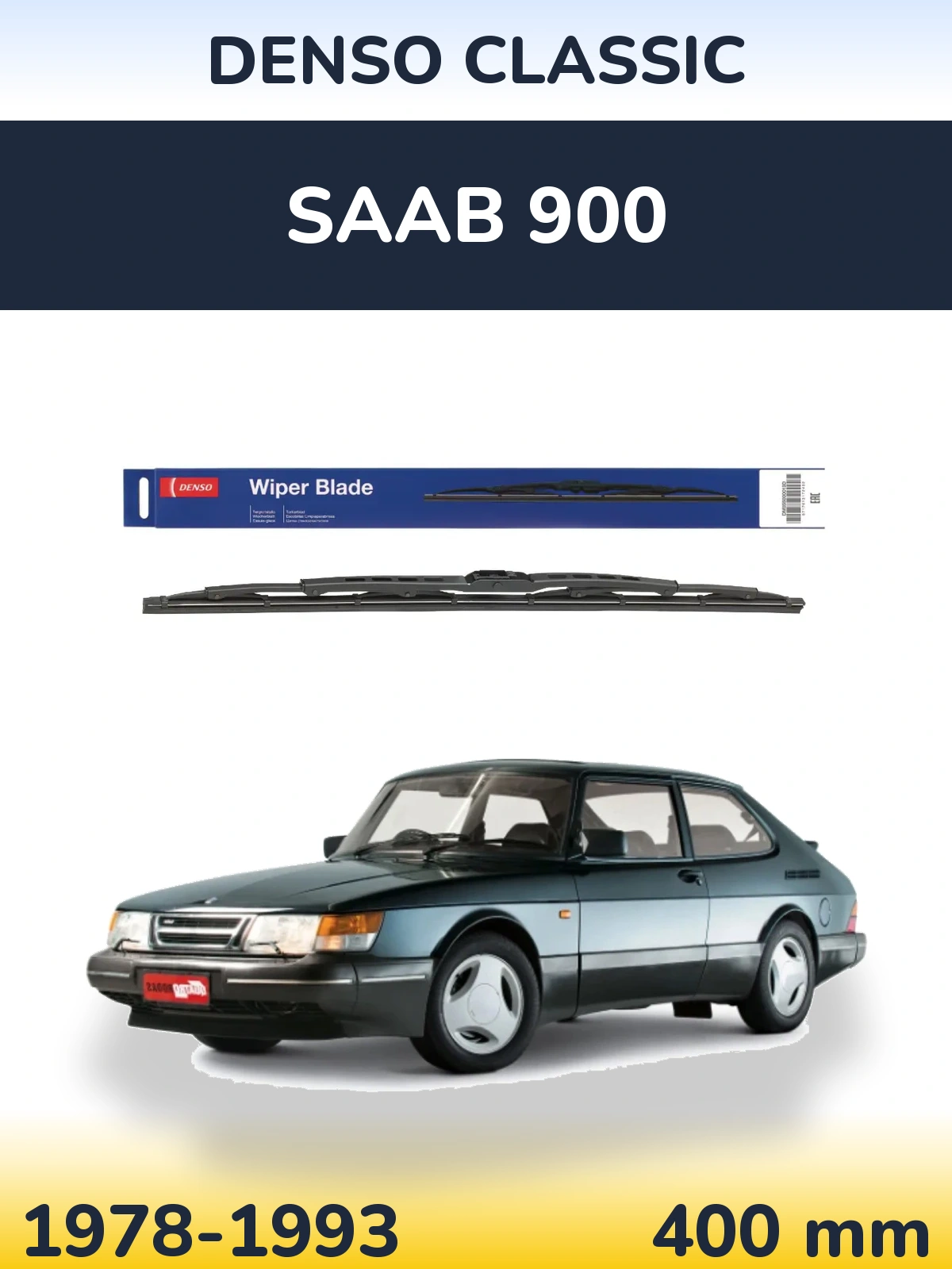 Задня щітка Denso Classic 400 мм для SAAB 900 1978-1993