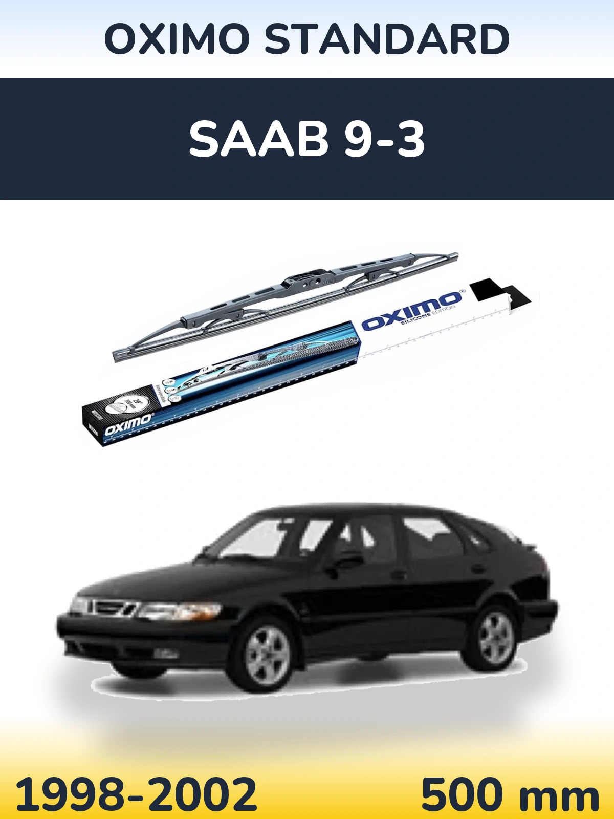 Задний дворник Oximo Standard 500 мм для SAAB 9-3 1998-2002