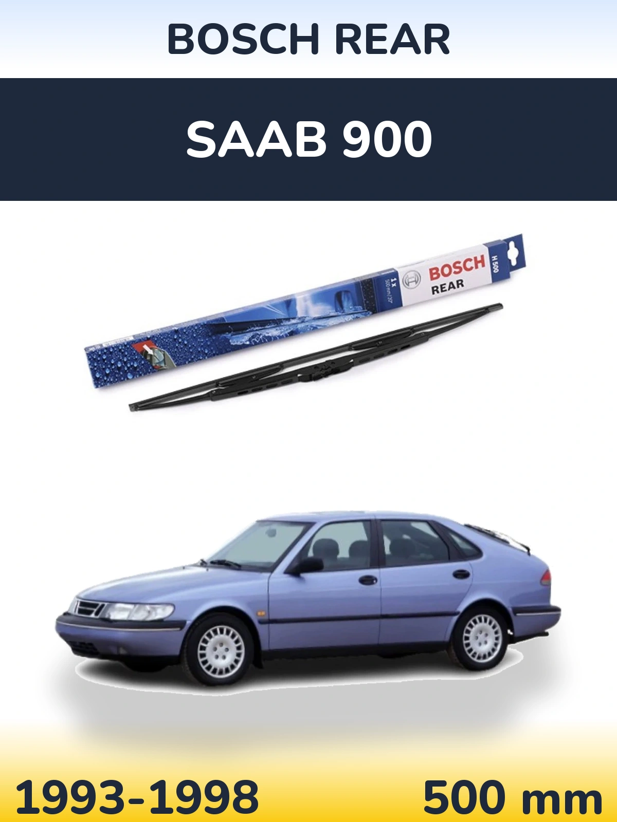 Задний дворник BOSCH Rear 500 мм для SAAB 900 1993-1998