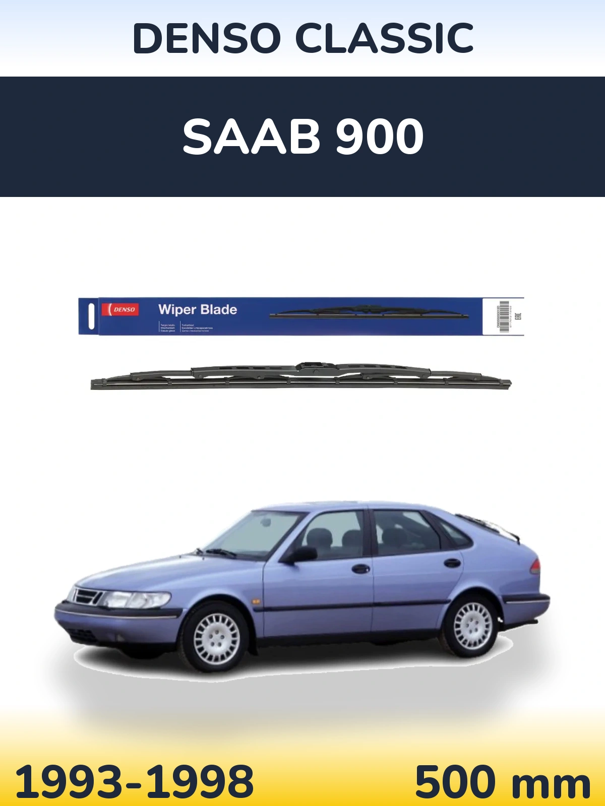Задний дворник Denso Classic 500 мм для SAAB 900 1993-1998