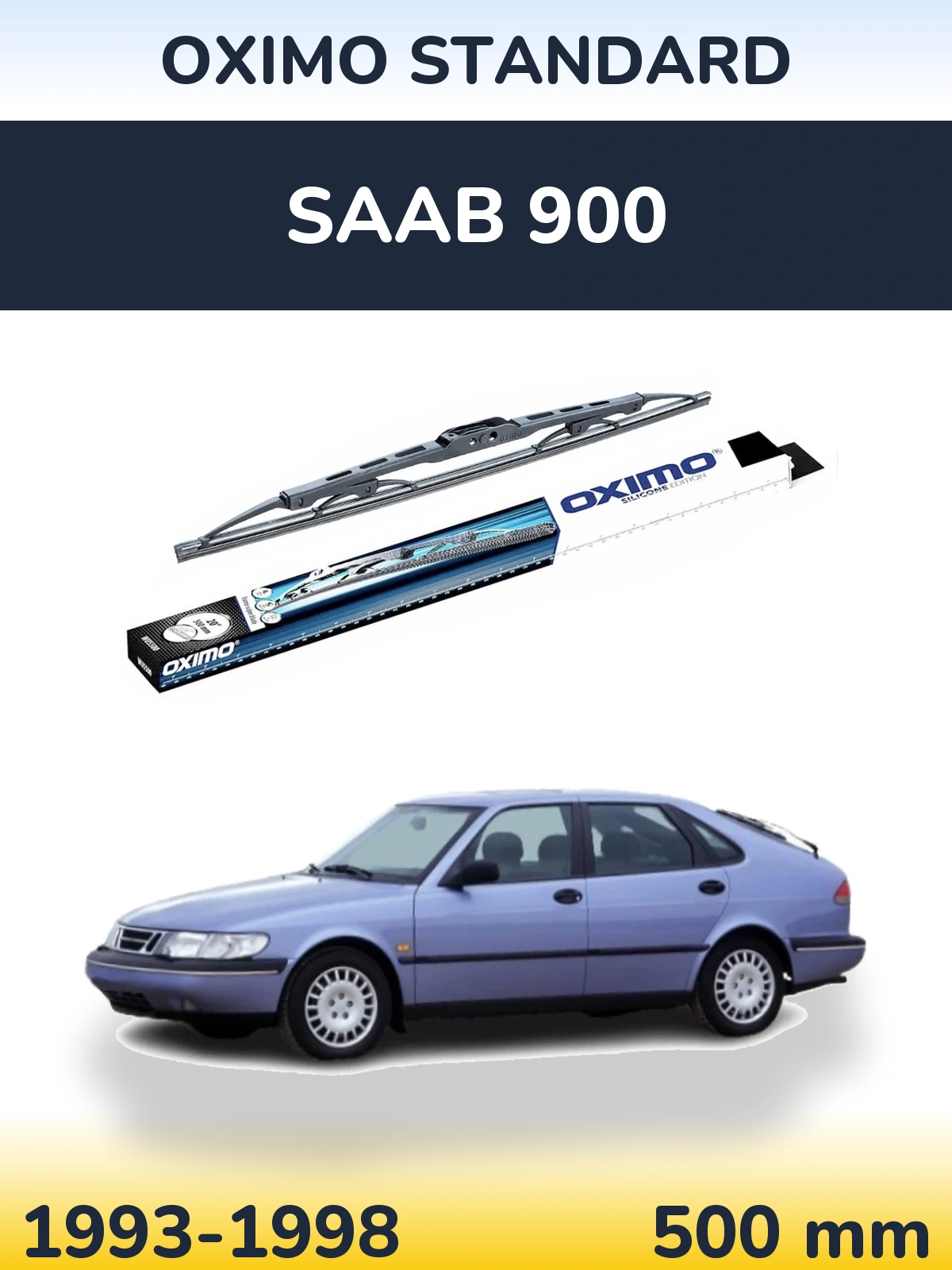 Задний дворник Oximo Standard 500 мм для SAAB 900 1993-1998