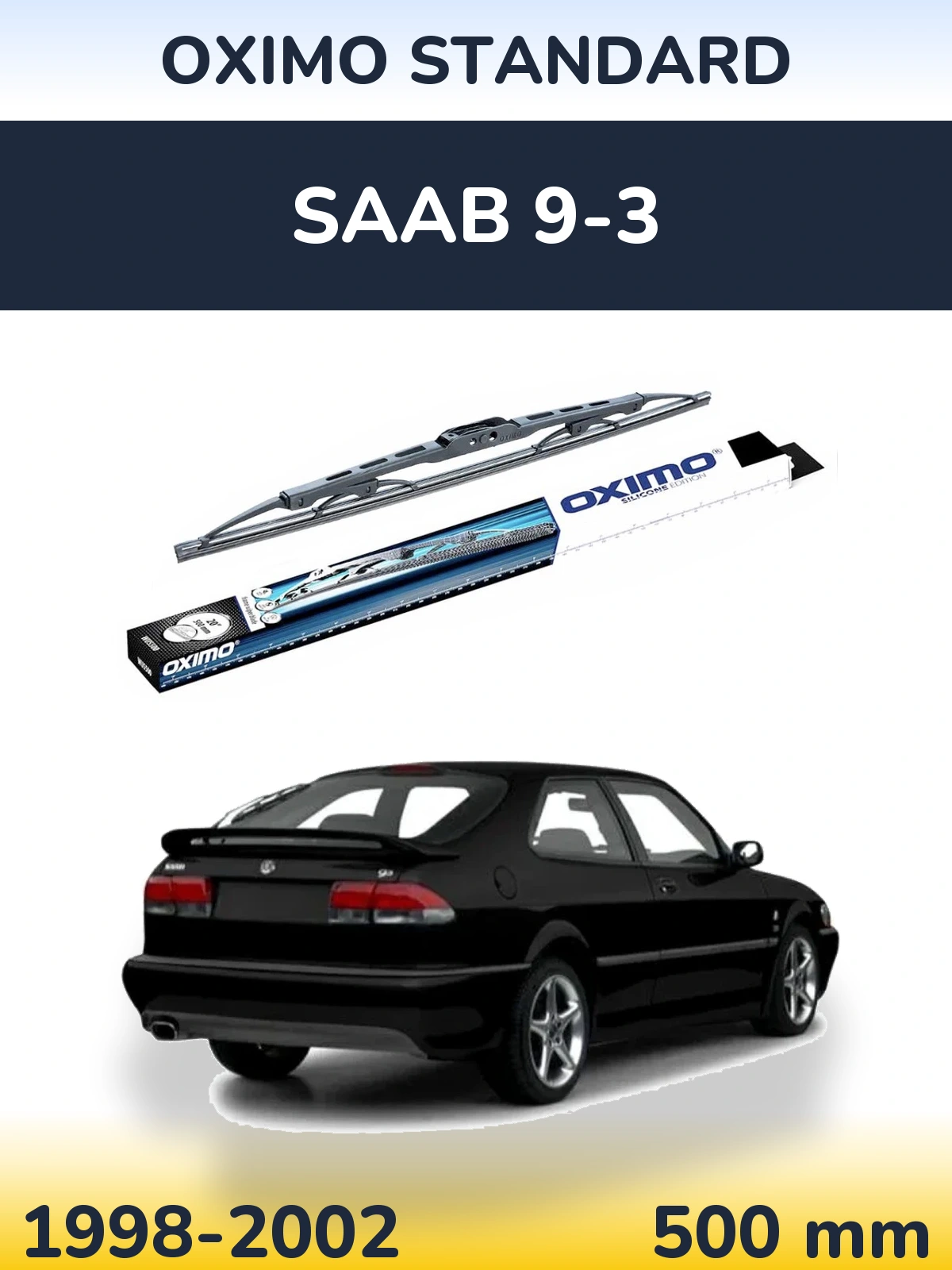 Задний дворник Oximo Standard 500 мм для SAAB 9-3 1998-2002