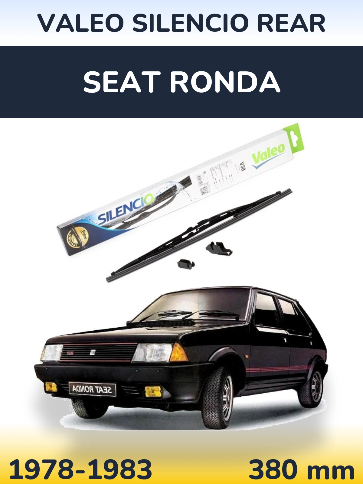 Задний дворник Valeo Silencio Rear 380 мм для SEAT Ronda 1978-1983