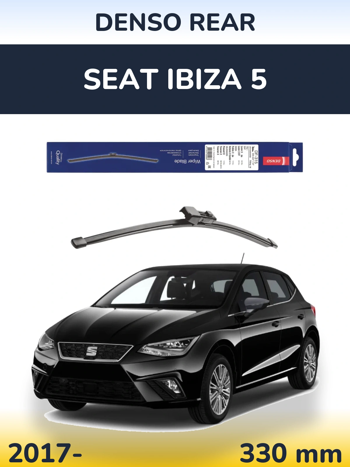 Tylna wycieraczka Denso Rear 335 mm do SEAT Ibiza 5 2017-2026