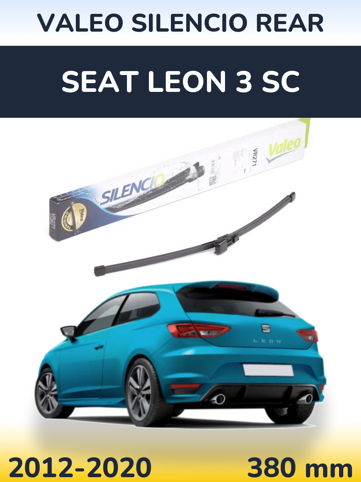 Tylna wycieraczka Valeo Silencio Rear 380 mm do SEAT Leon 3 SC 2012-2020