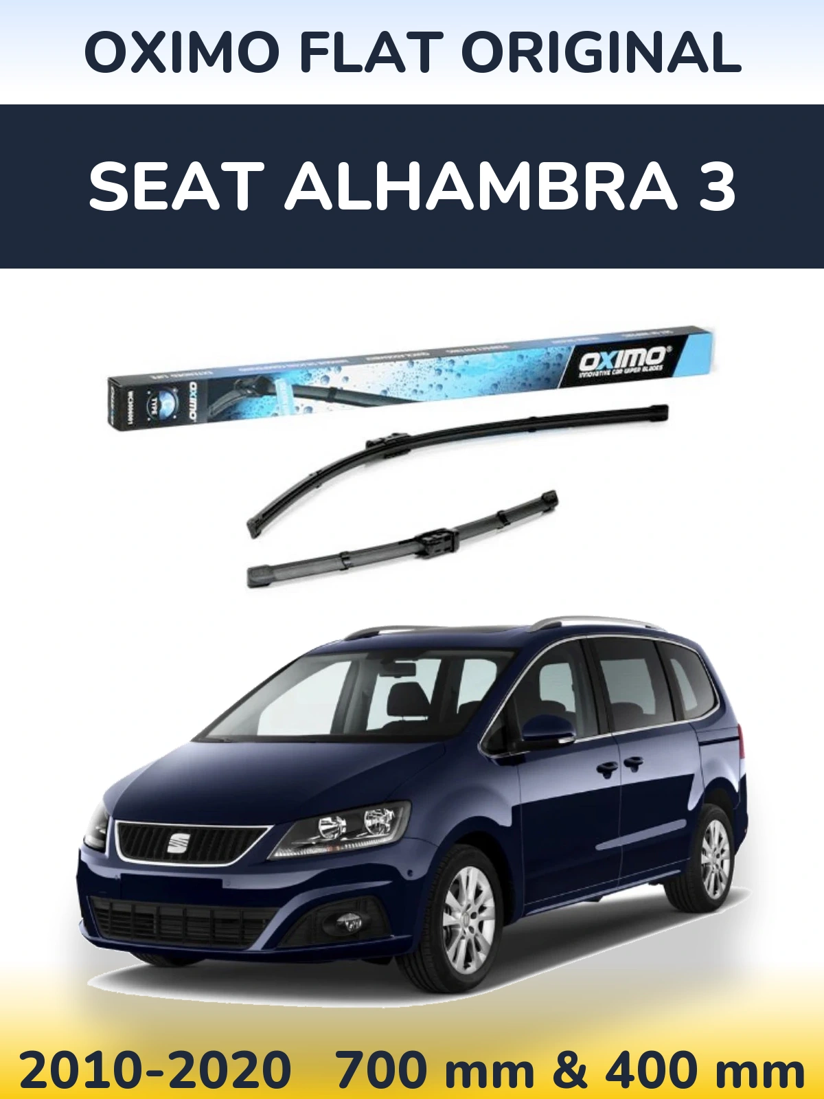 Komplet przednich wycieraczek Oximo Flat Original 700 & 400 mm do SEAT Alhambra 3 2010-2020
