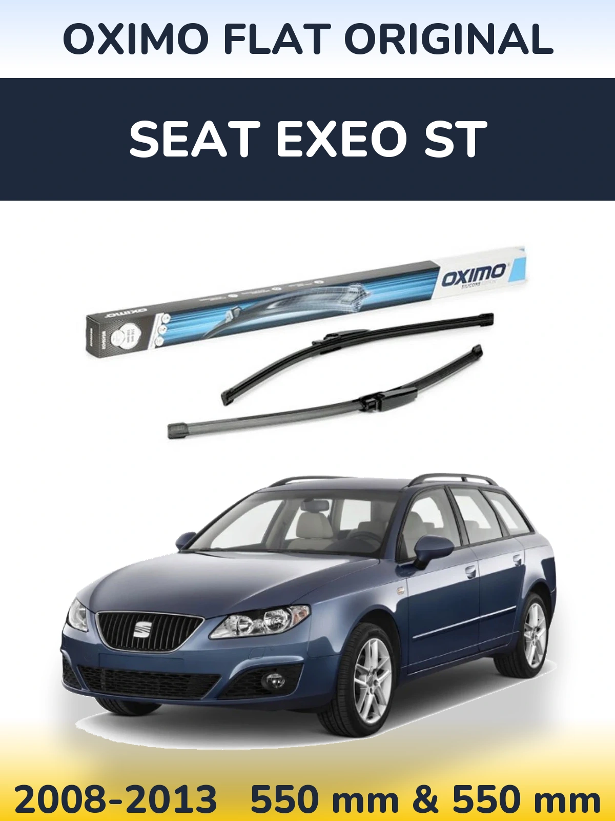 Komplet przednich wycieraczek Oximo Flat Original 550 & 550 mm do SEAT Exeo ST 2008-2013
