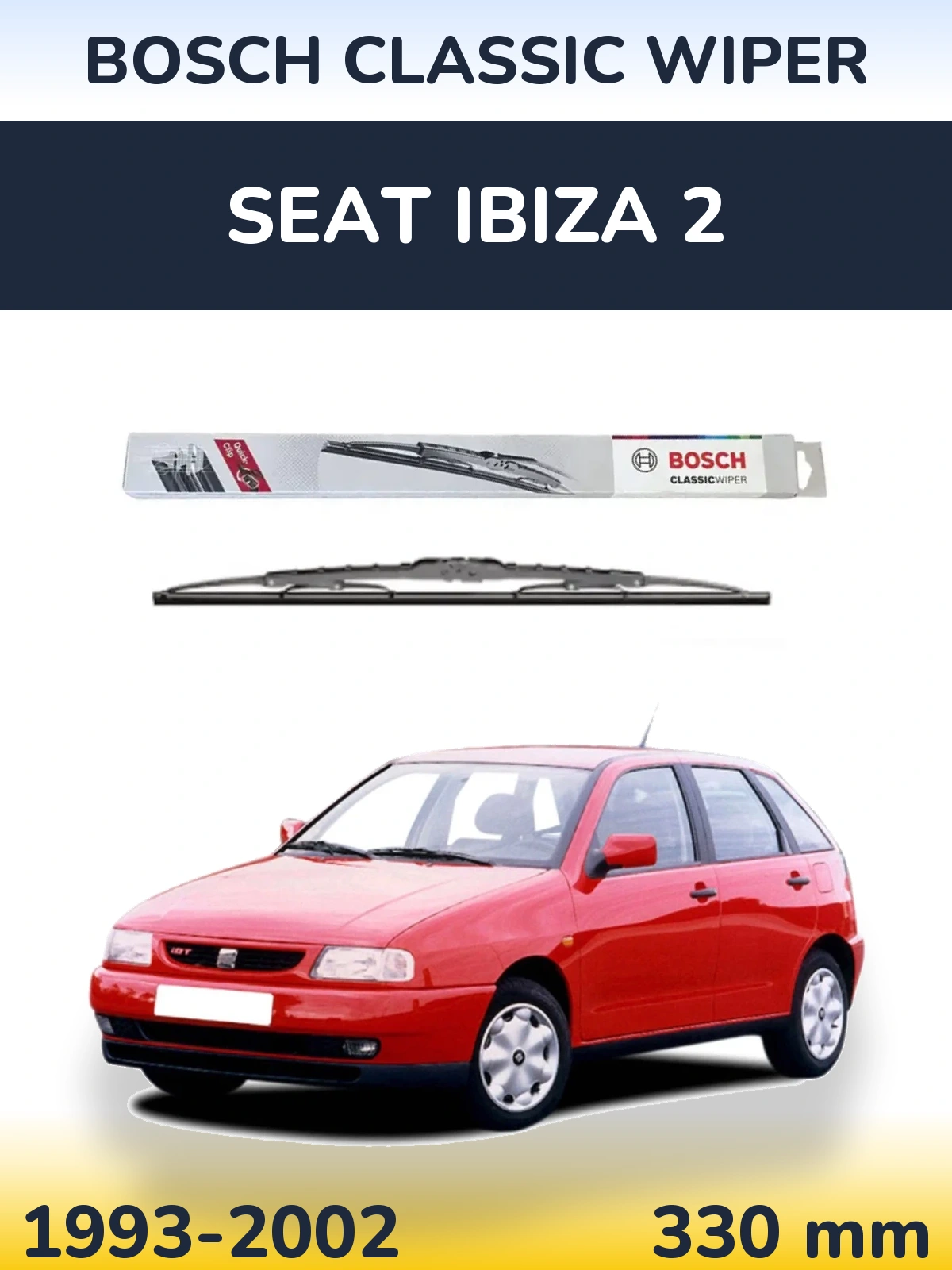 Задний дворник BOSCH Classic Wiper 340 мм для SEAT Ibiza 2 1993-2002