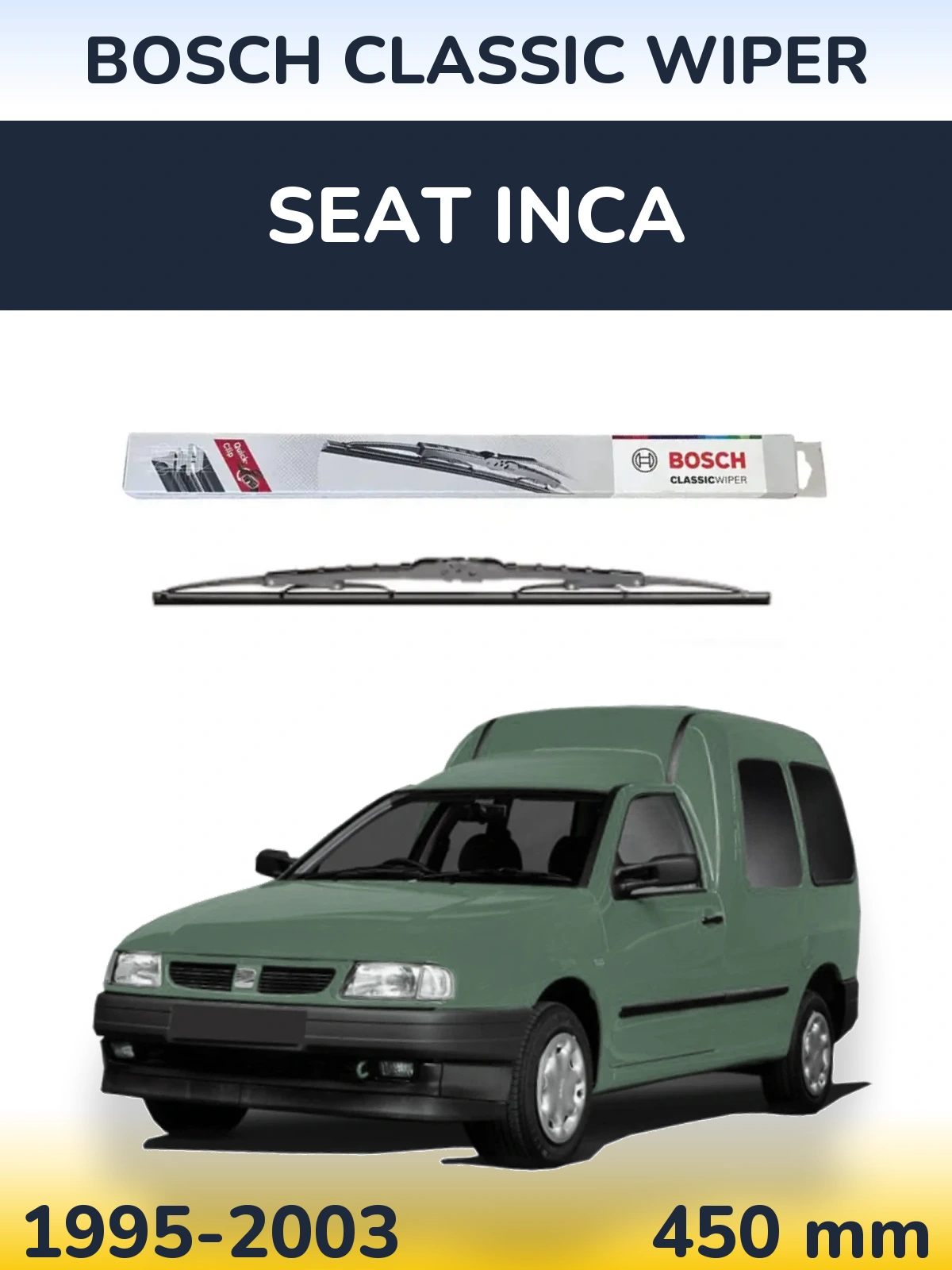 Tylna wycieraczka BOSCH Classic Wiper 450 mm do SEAT Inca 1995-2003