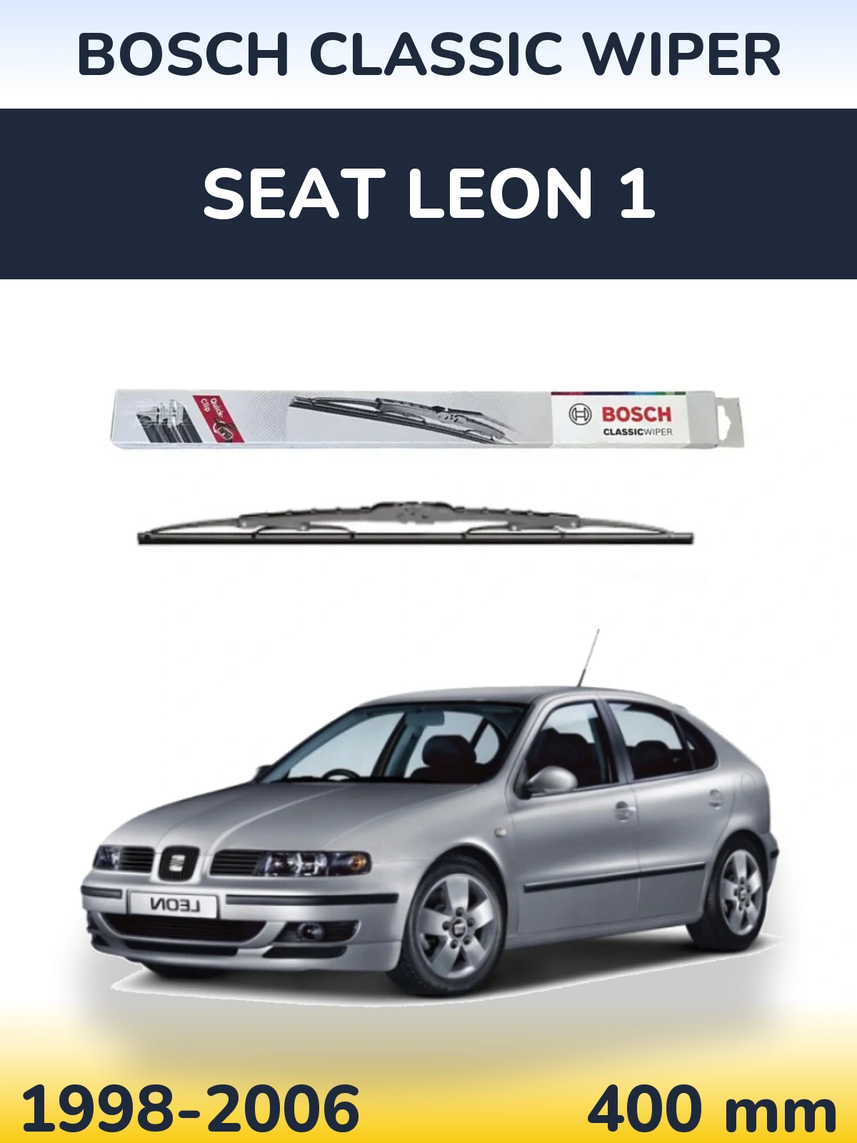 Tylna wycieraczka BOSCH Classic Wiper 400 mm do SEAT Leon 1 1998-2006
